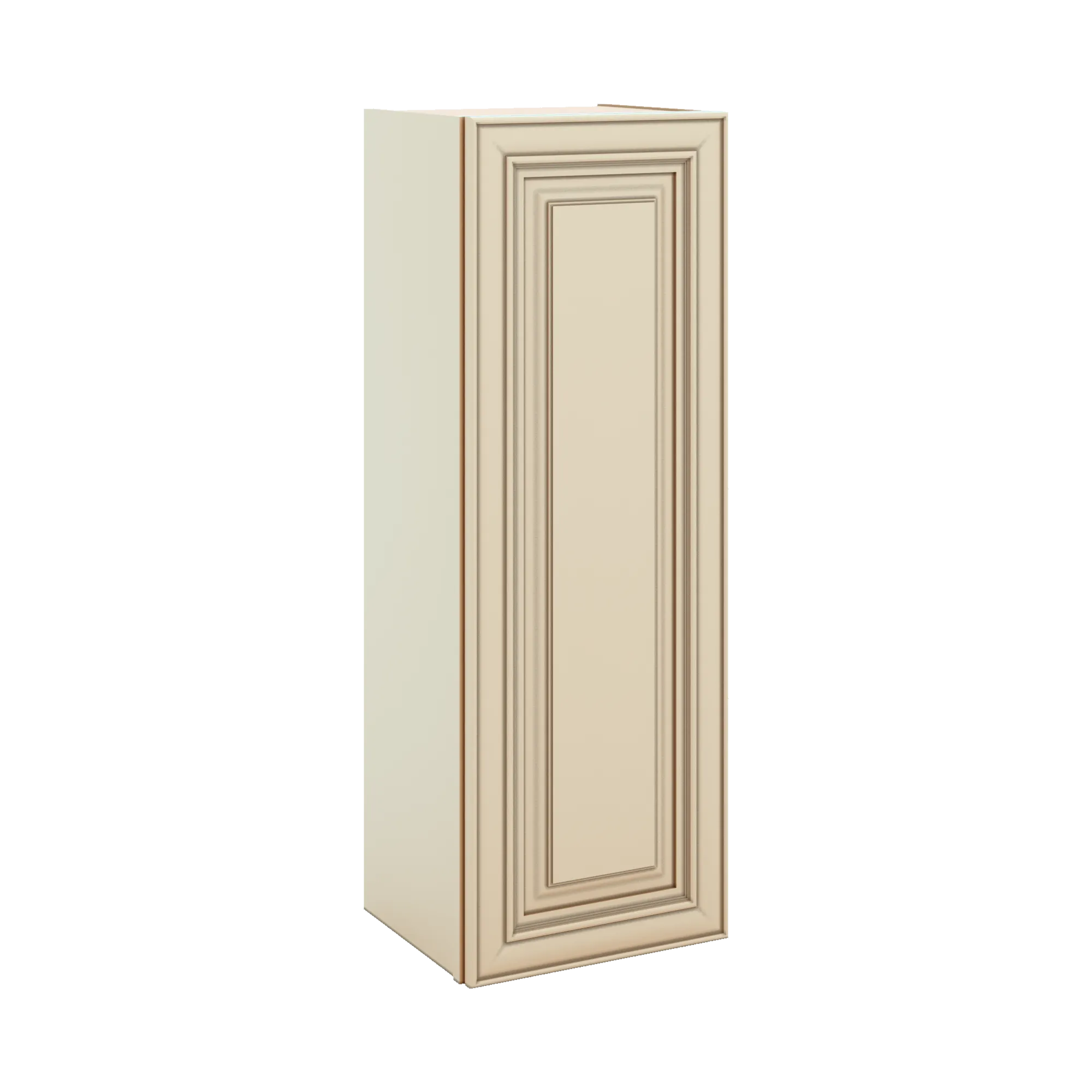 J&K Creme Glazed A7 Single Door Wall Cabinet - 15" W x 42" H