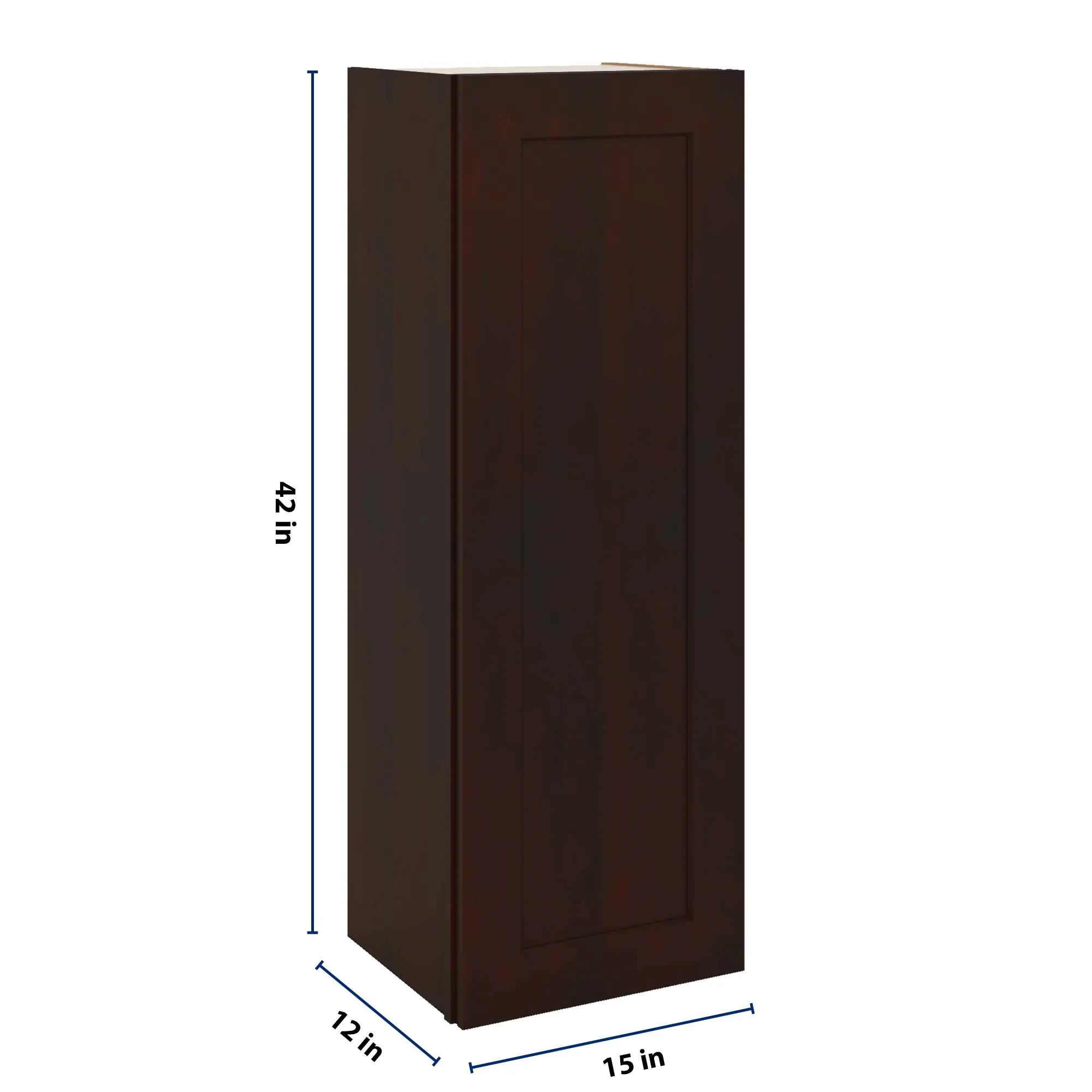 J&K Java Coffee S1 Single Door Wall Cabinet - 15" W x 42" H