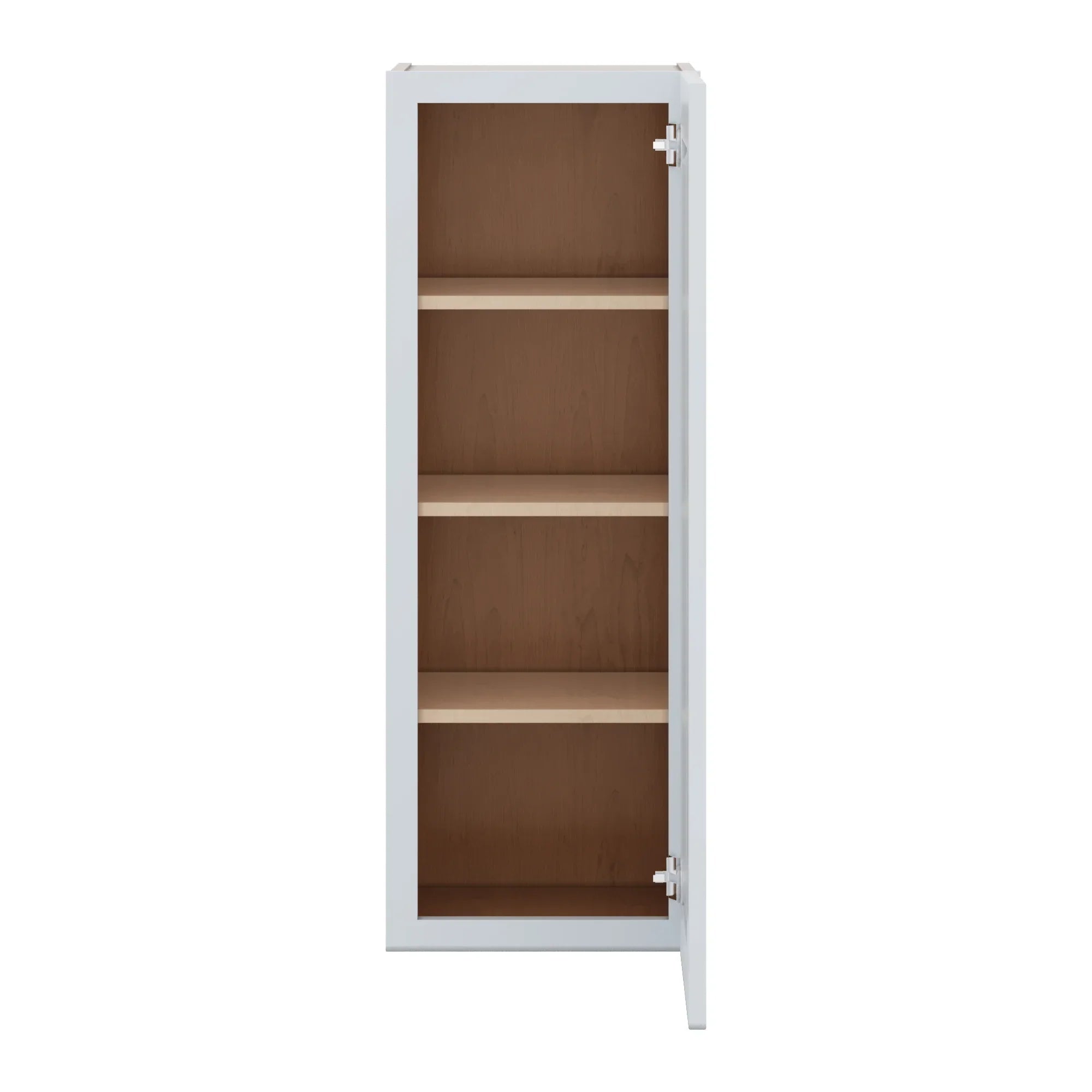 J&K White Shaker S8 Single Door Wall Cabinet   15" W x 42" H