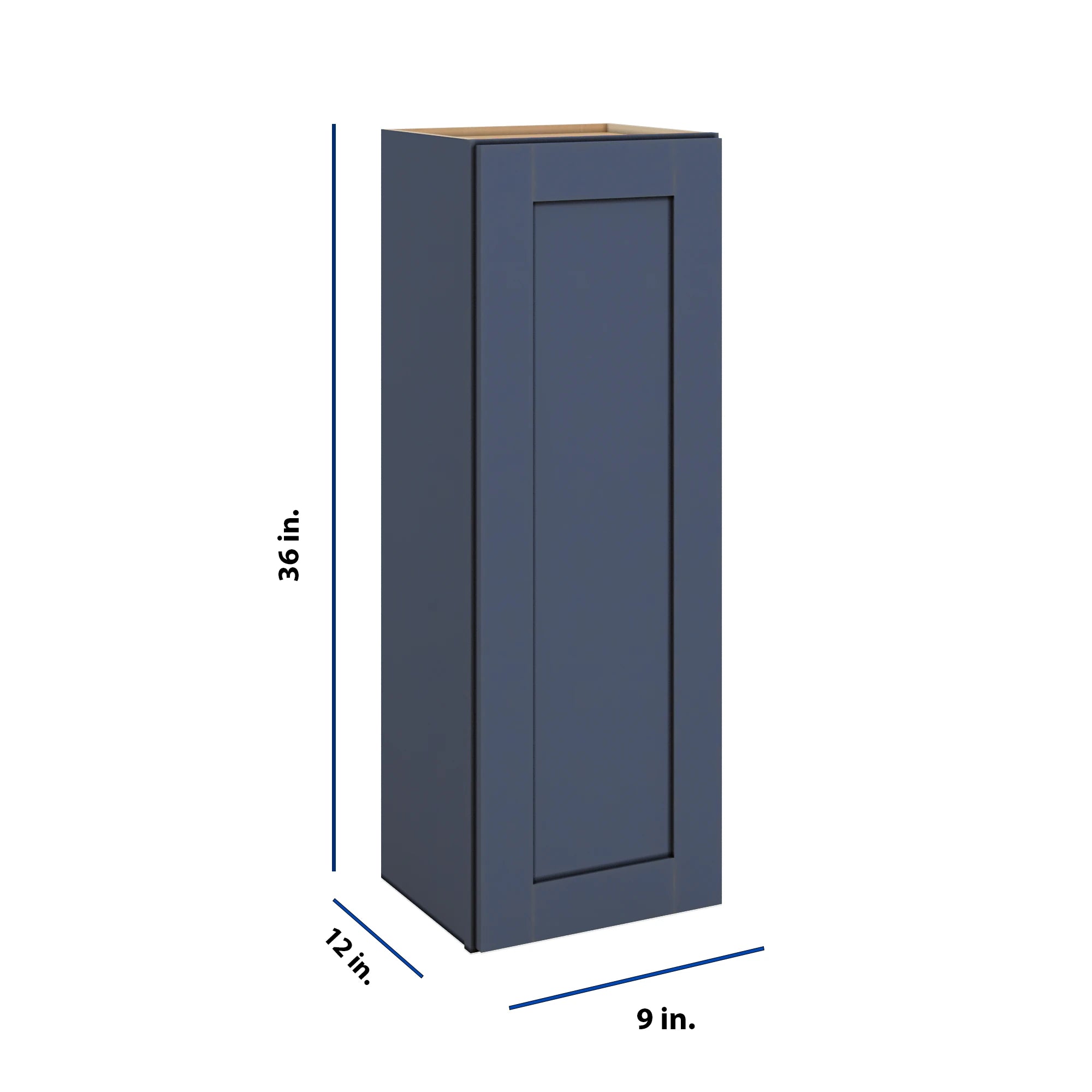 Modernform Cabinet Signature Blue 15" W X 42" H X 12" D Single Door Wall Cabinet