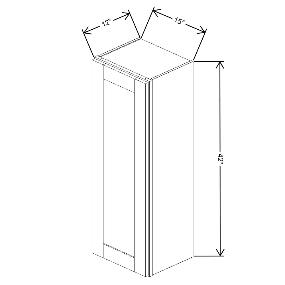 Fabuwood Allure Fusion Timber 15" W X 42" H X 12" D  Single Door Wall Cabinet