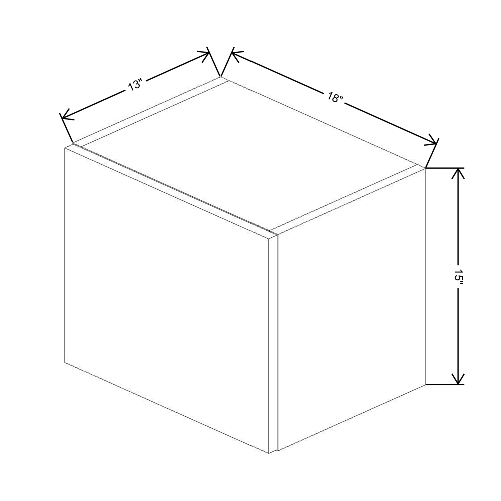 Fabuwood Illume Tuscany Olmo 3  15" High Lift Up Wall