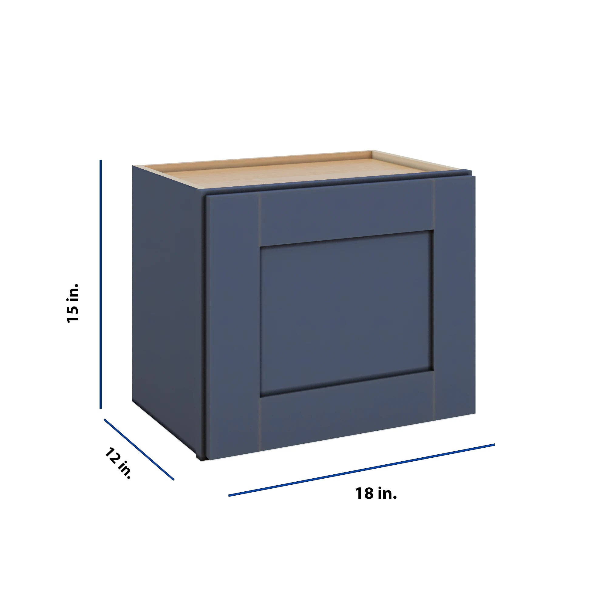 Modernform Cabinet Signature Blue 18" W X 15" H X 12" D Single Door Wall Cabinet