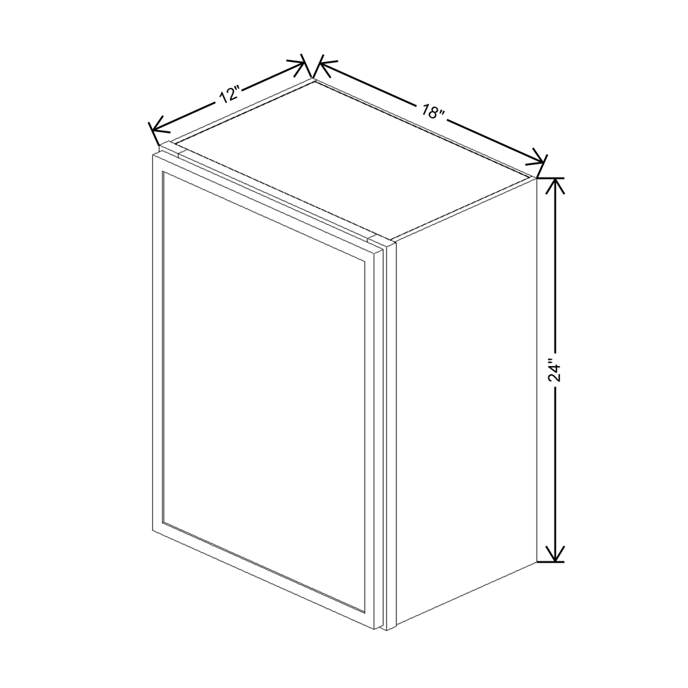 Cubitac Prestige Newport Latte 18"W X 24"H Wall Cabinet