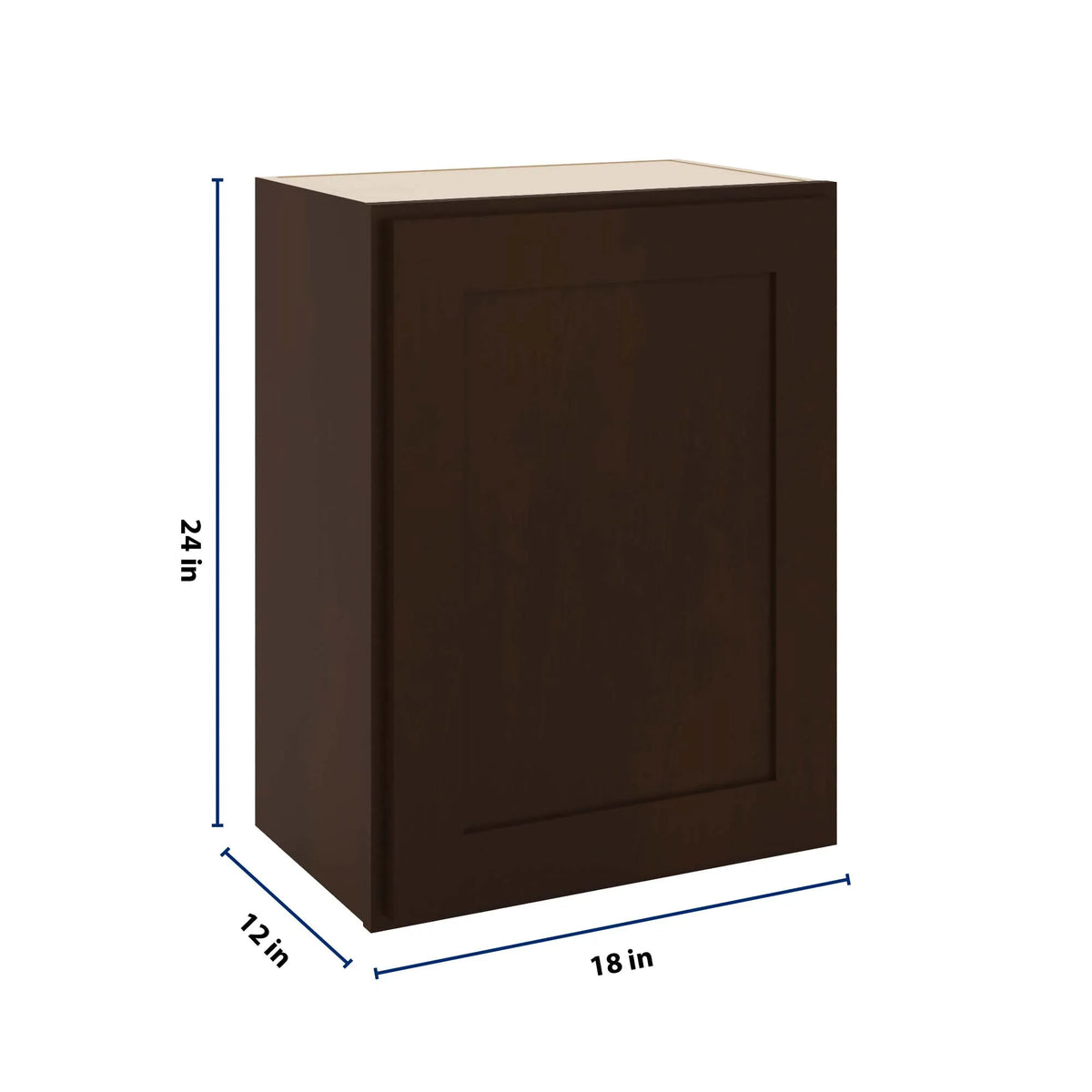 CNC Luxor 5-Piece Espresso 18" W X 24" H Single Door Wall Cabinet