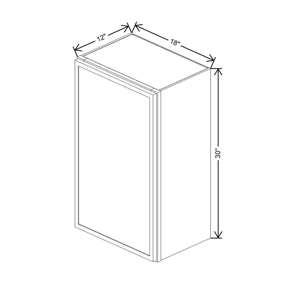 Cubitac Prestige Newport Latte 18"W X 30"H Wall Cabinet