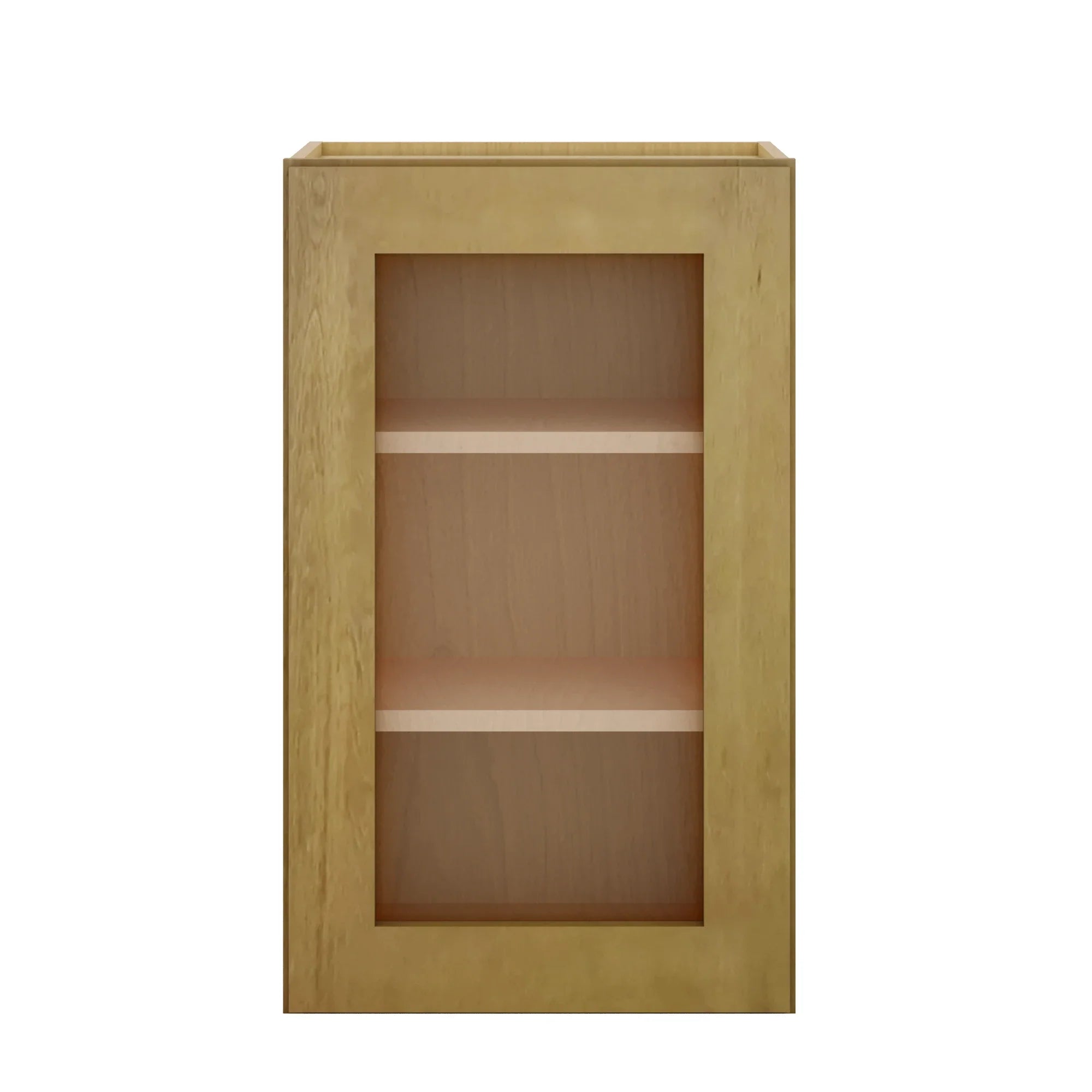 Modernform Cabinet Natural Shaker 18" W X 30" H X 12" D Single Glass Door Wall Cabinet