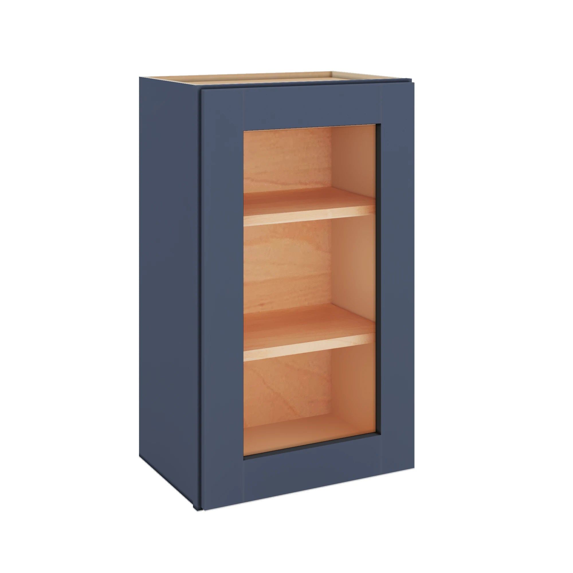 Modernform Cabinet Signature Blue 18" W X 30" H X 12" D Single Glass Door Wall Cabinet