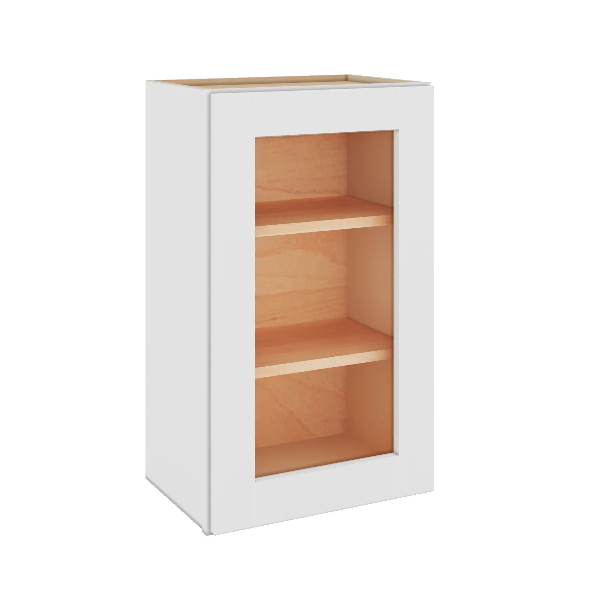 Modernform Cabinet White Shaker 18" W X 30" H X 12" D Single Glass Door Wall Cabinet