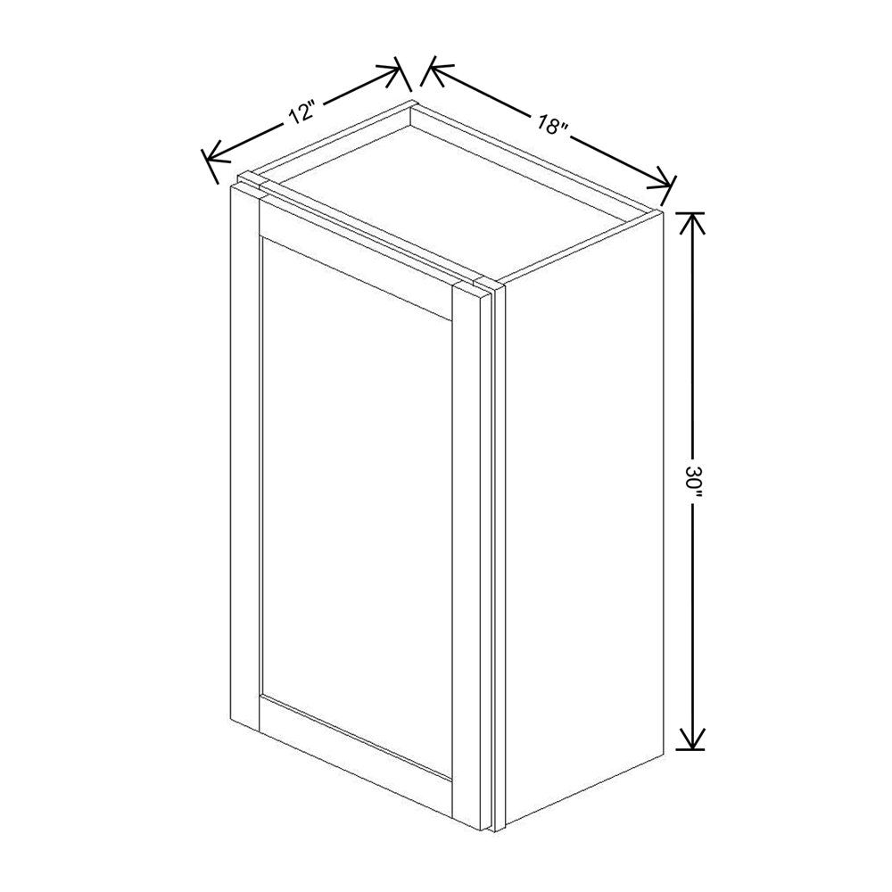 Wolf Classic Grove Terrain Stain 18"W X 30"H Wall Cabinet