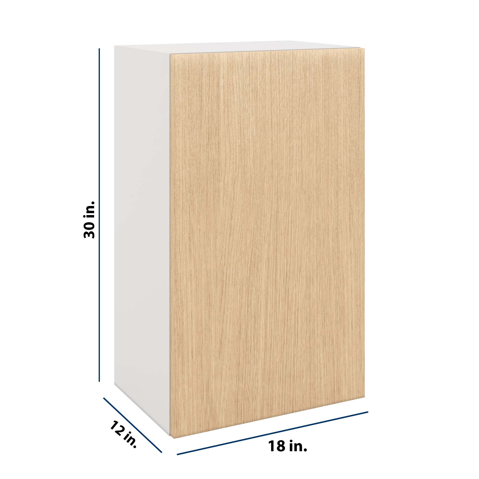 Modernform Cabinet Natural Oak 18" W X 30" H X 12" D Single Door Wall Cabinet