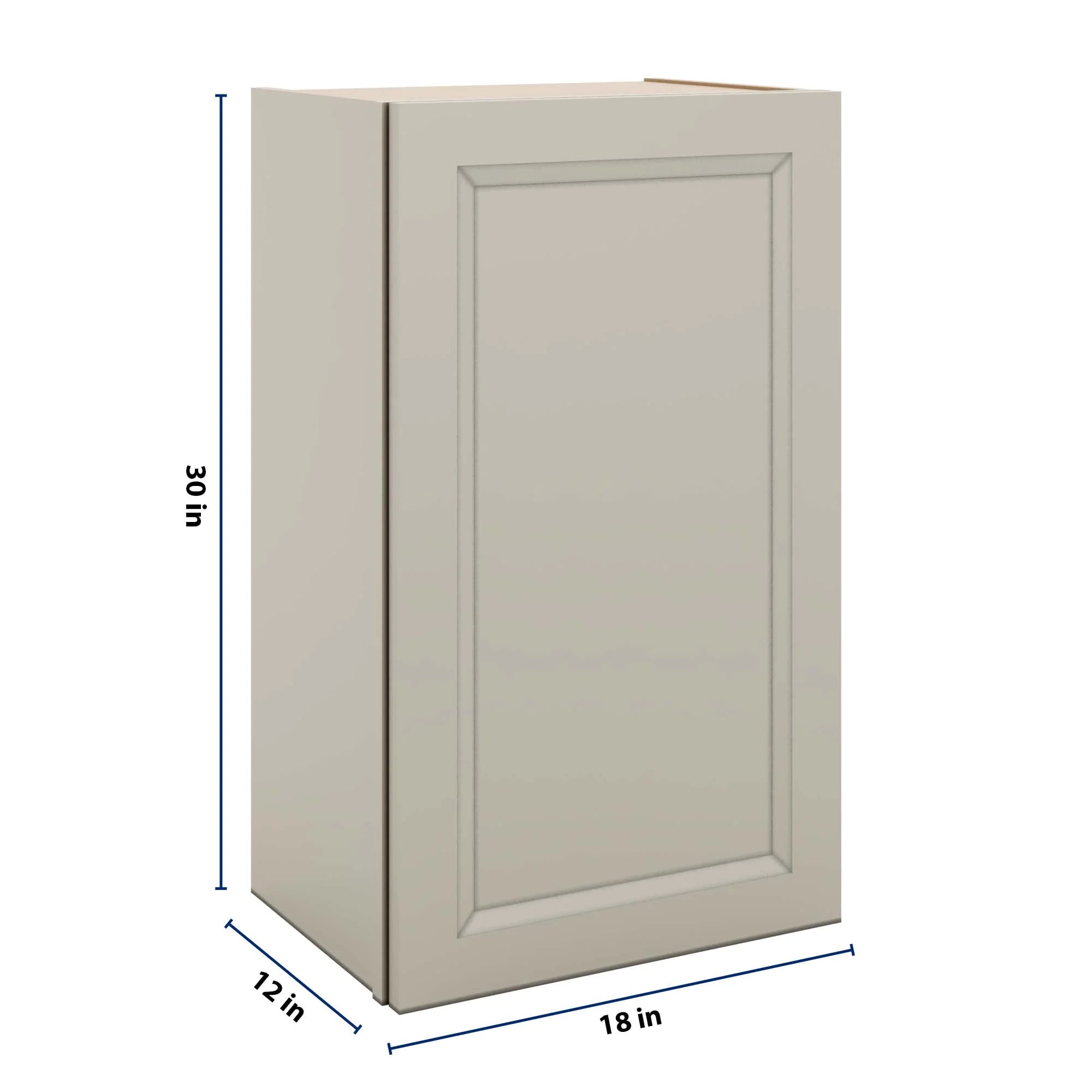 J&K Pebble B6 Single Door Wall Cabinet - 18" W x 30" H