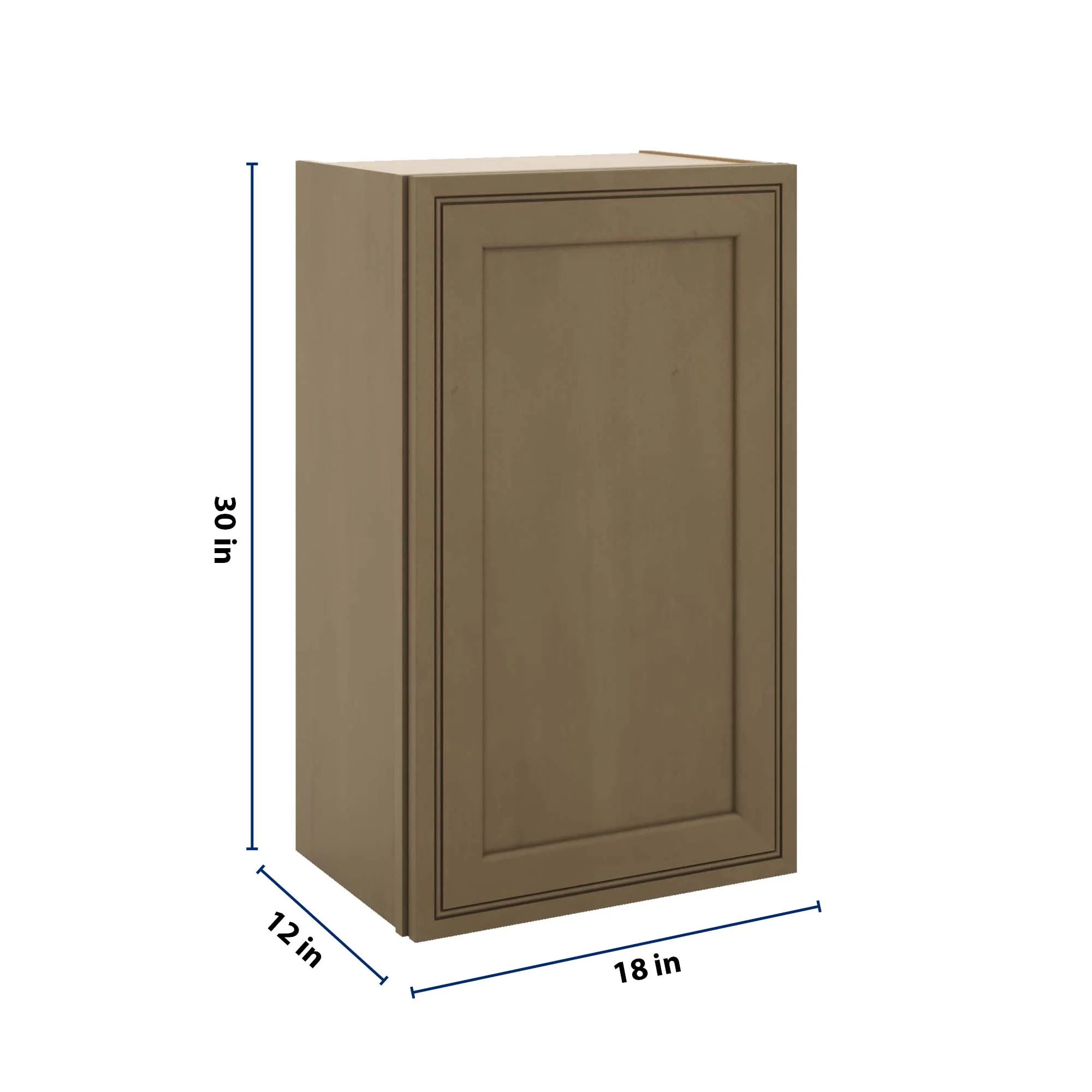 J&K Hazel H8 Single Door Wall Cabinet - 18" W x 30" H