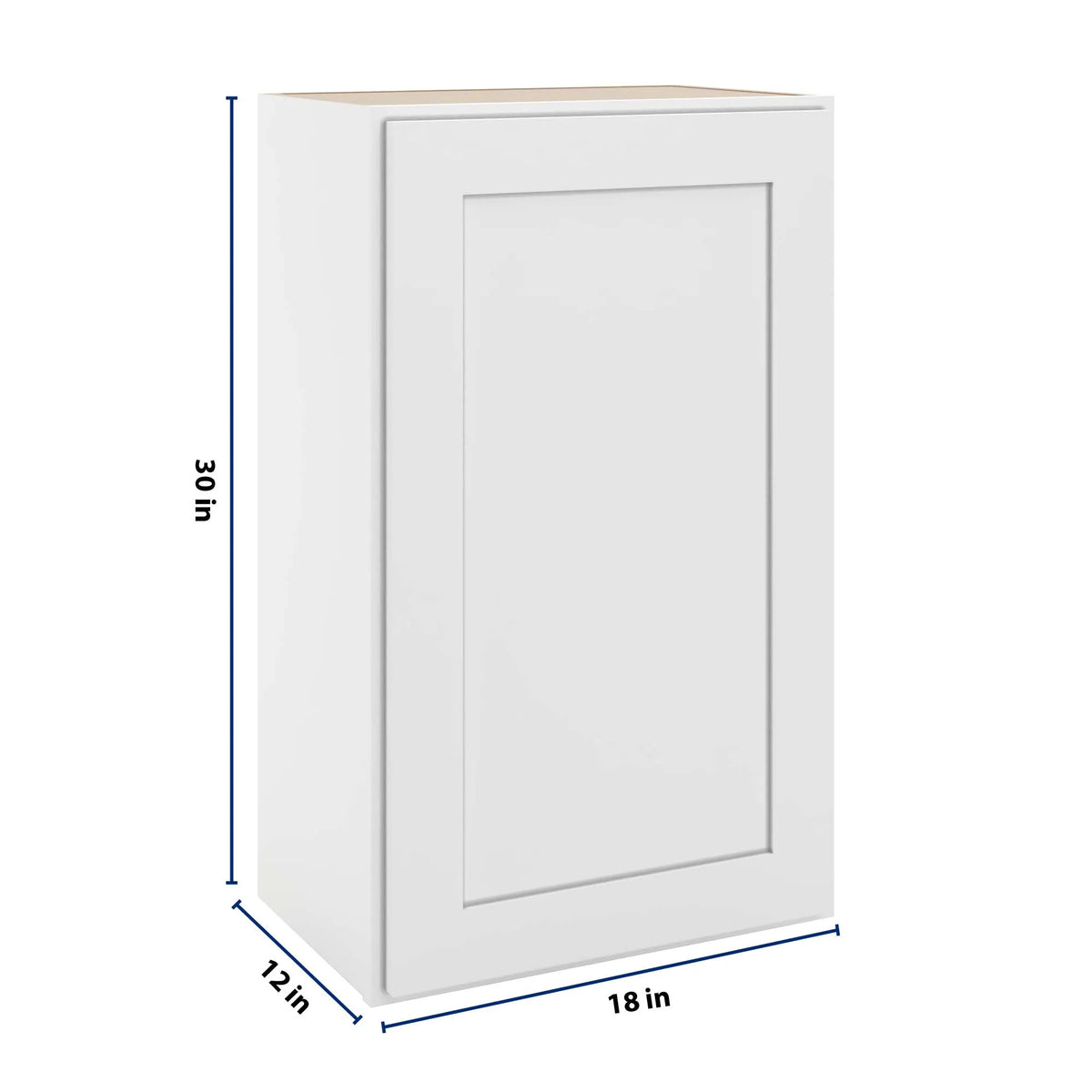 cnc luxor white 18 w x 30 h single door wall cabinet