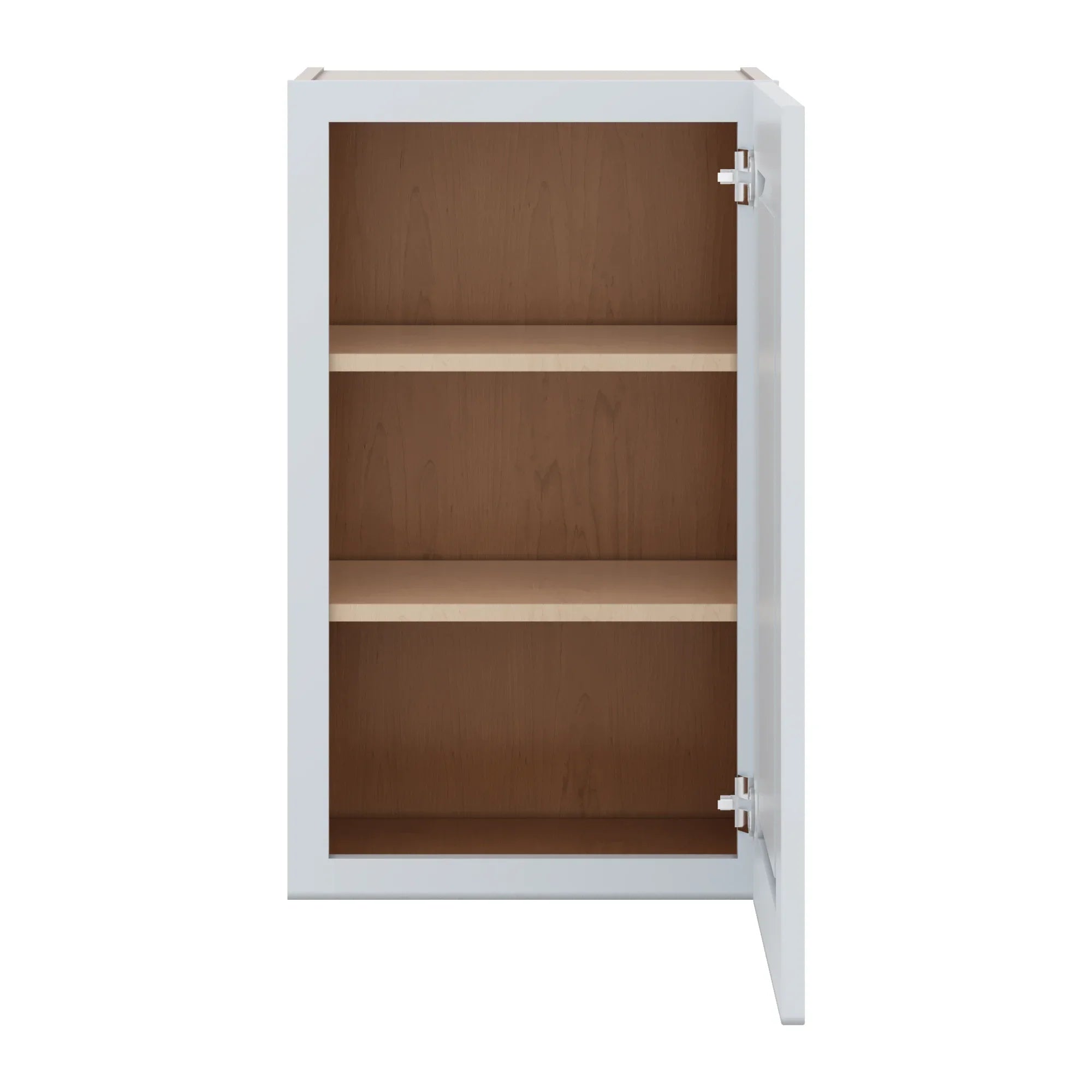 J&K White Shaker S8 Single Door Wall Cabinet   18" W x 30" H