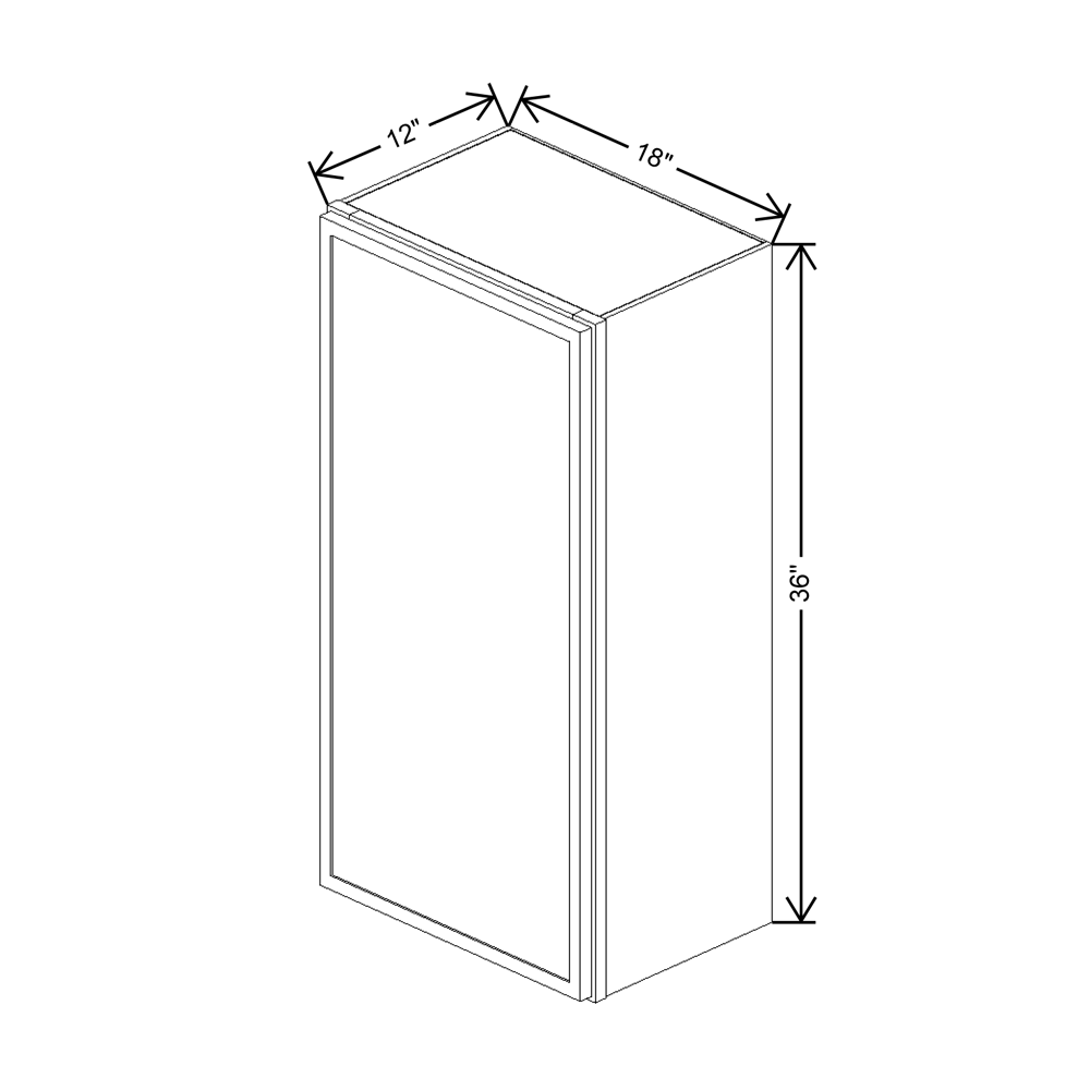 Cubitac Imperial Bergen Latte 18"W X 36"H Wall Cabinet