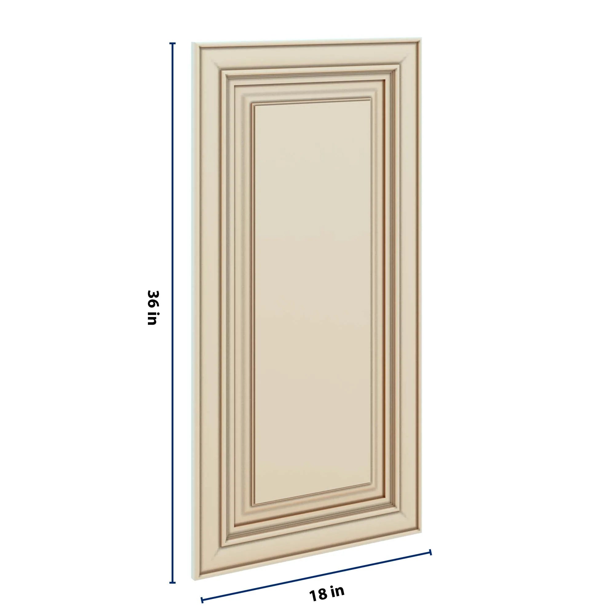 J&K Creme Glazed A7 Dummy Door Panel 18" W x 36" H