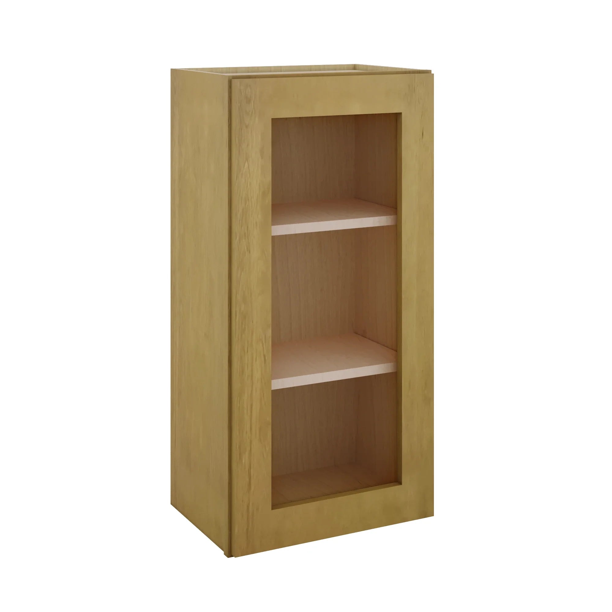 Modernform Cabinet Natural Shaker 18" W X 36" H X 12" D Single Glass Door Wall Cabinet