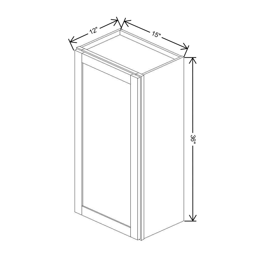 Wolf Classic Dartmouth 5-Piece Hazelnut Stain 18"W X 36"H Wall Cabinet