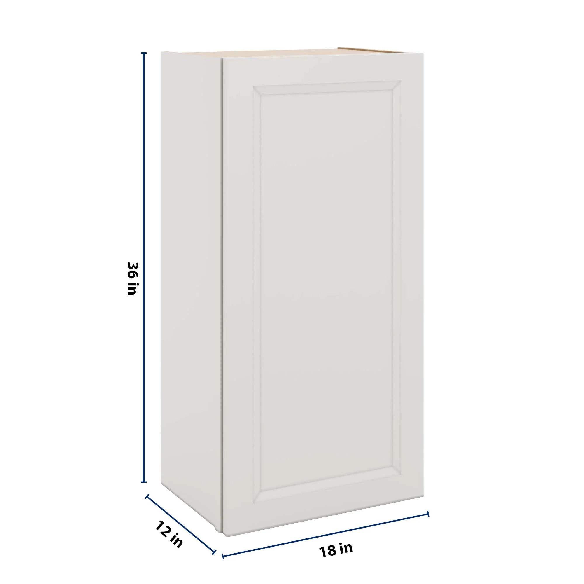 J&K Pure B5 Single Door Wall Cabinet - 18" W x 36" H