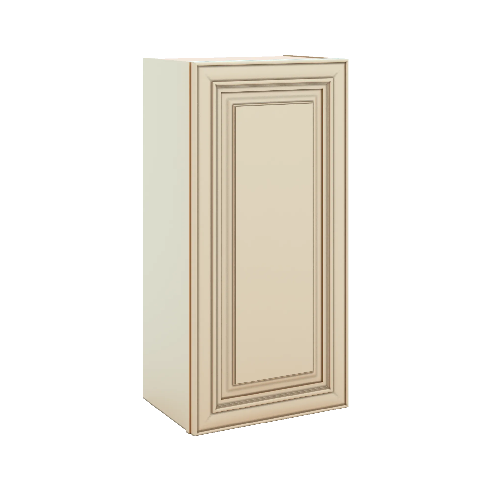 J&K Creme Glazed A7 Single Door Wall Cabinet - 18" W x 36" H