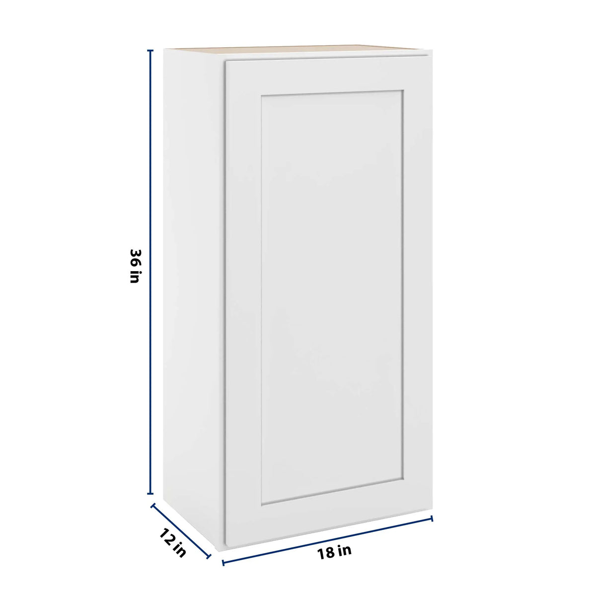 cnc luxor white 18 w x 36 h single door wall cabinet