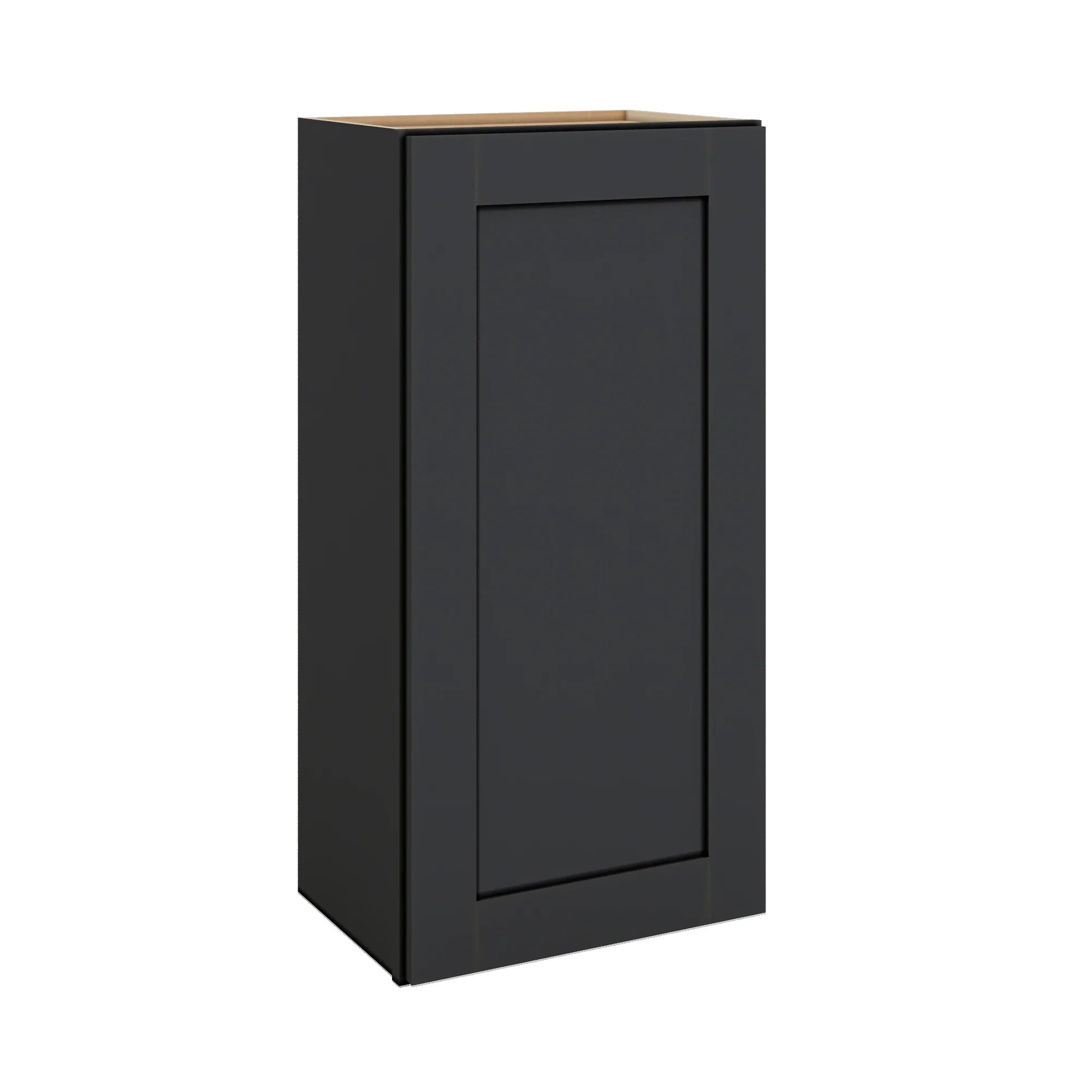 Modernform Cabinet Onyx Black Shaker 18" W X 36" H X 12" D Single Door Wall Cabinet