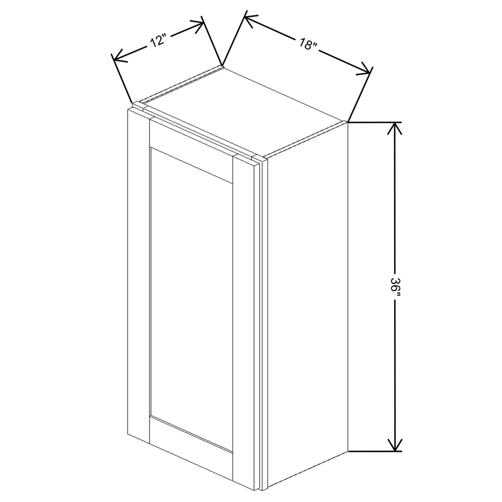 Fabuwood Allure Fusion Timber 18" W X 36" H X 12" D  Single Door Wall Cabinet