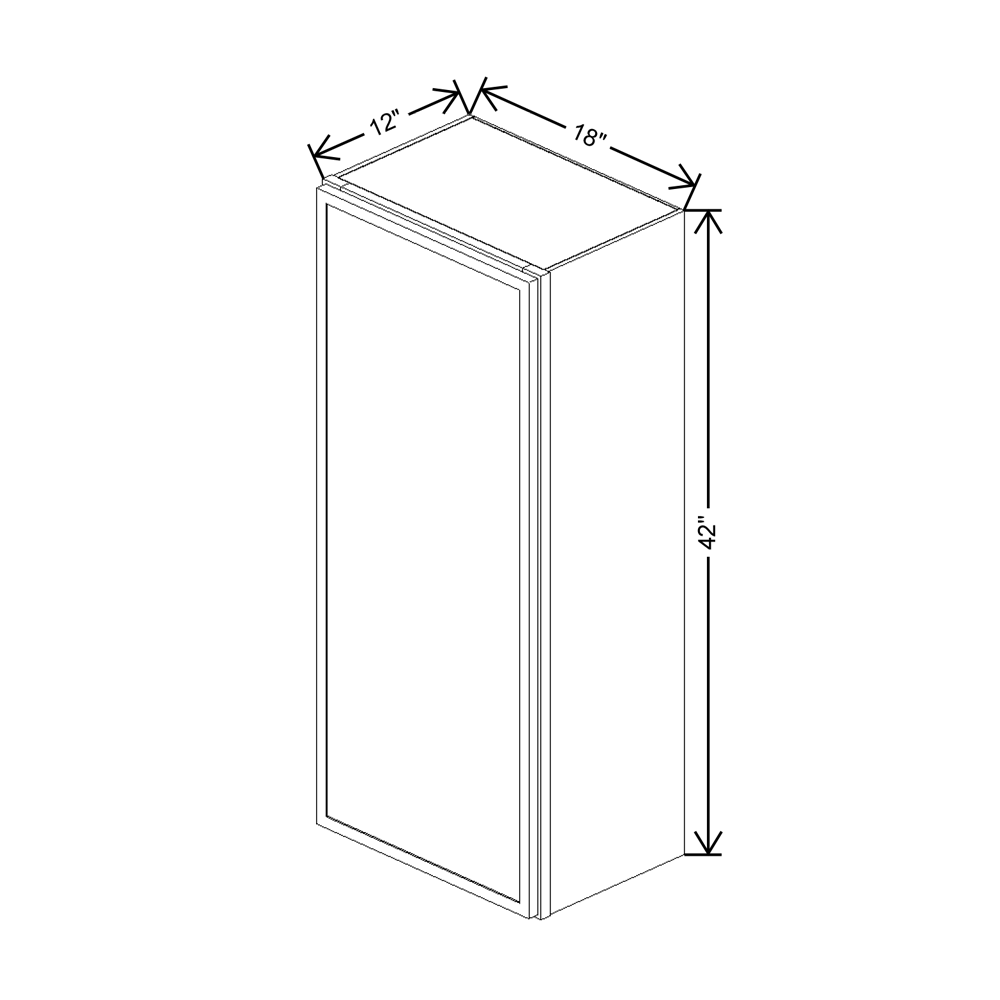 Cubitac Imperial Madison Dusk 18"W X 42"H Wall Cabinet