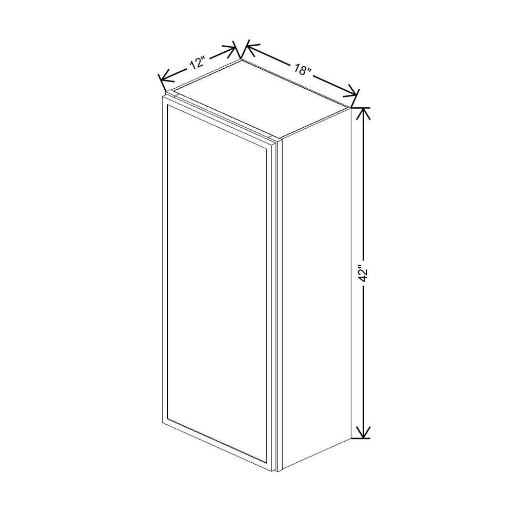 Cubitac Imperial Artisan Moss 18"W X 42"H Wall Cabinet