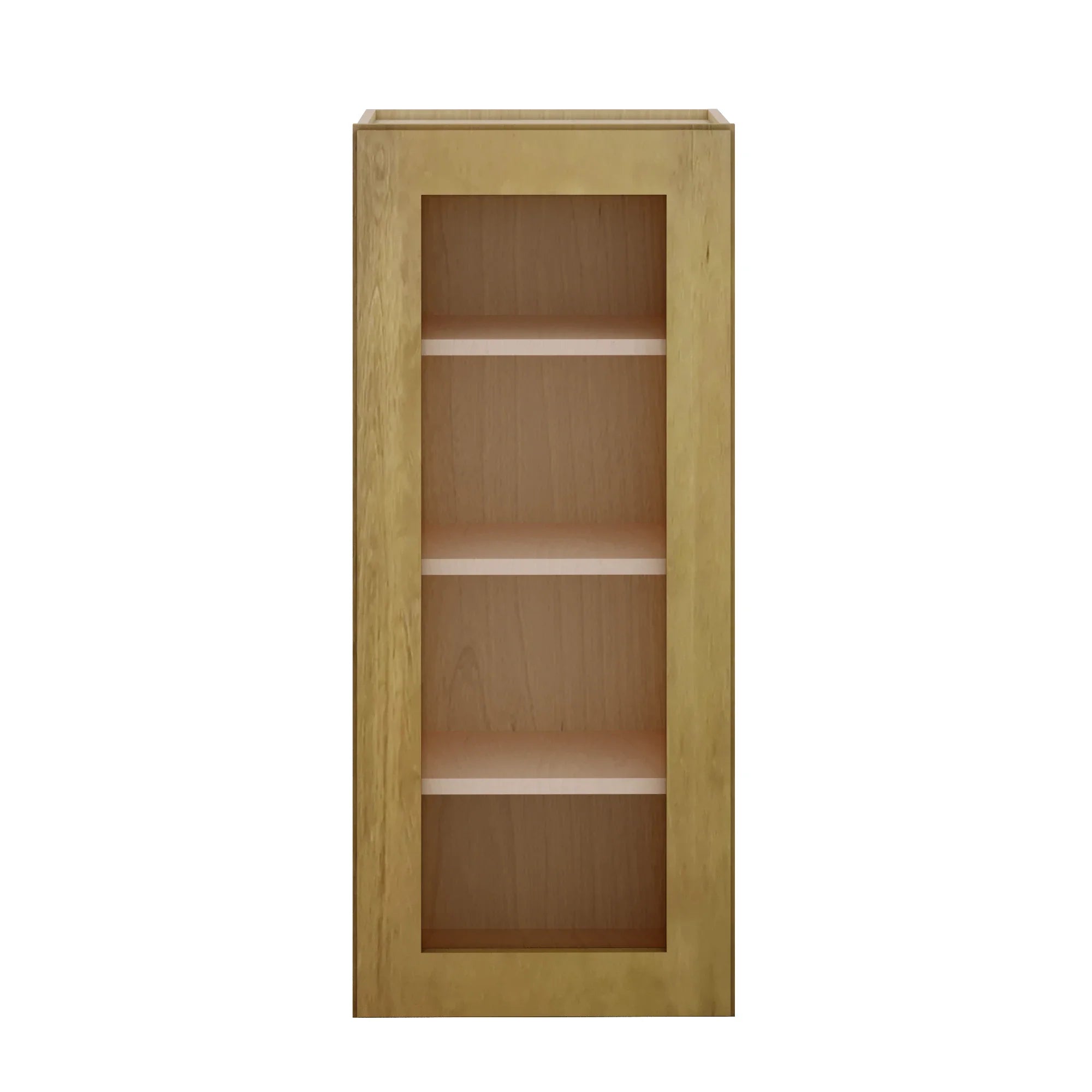 Modernform Cabinet Natural Shaker 18" W X 42" H X 12" D Single Glass Door Wall Cabinet
