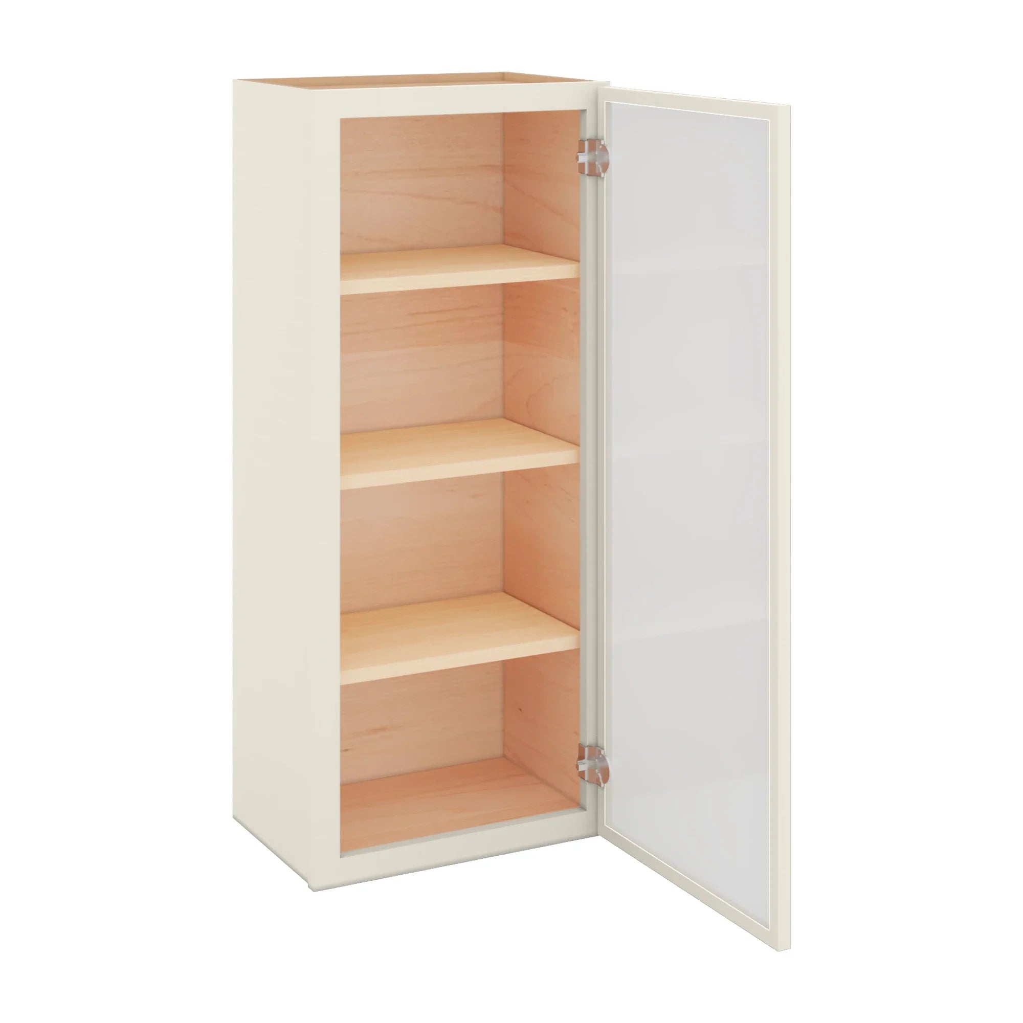 Modernform Cabinet Slim Dove White 18" W X 42" H X 12" D Single Glass Door Wall Cabinet