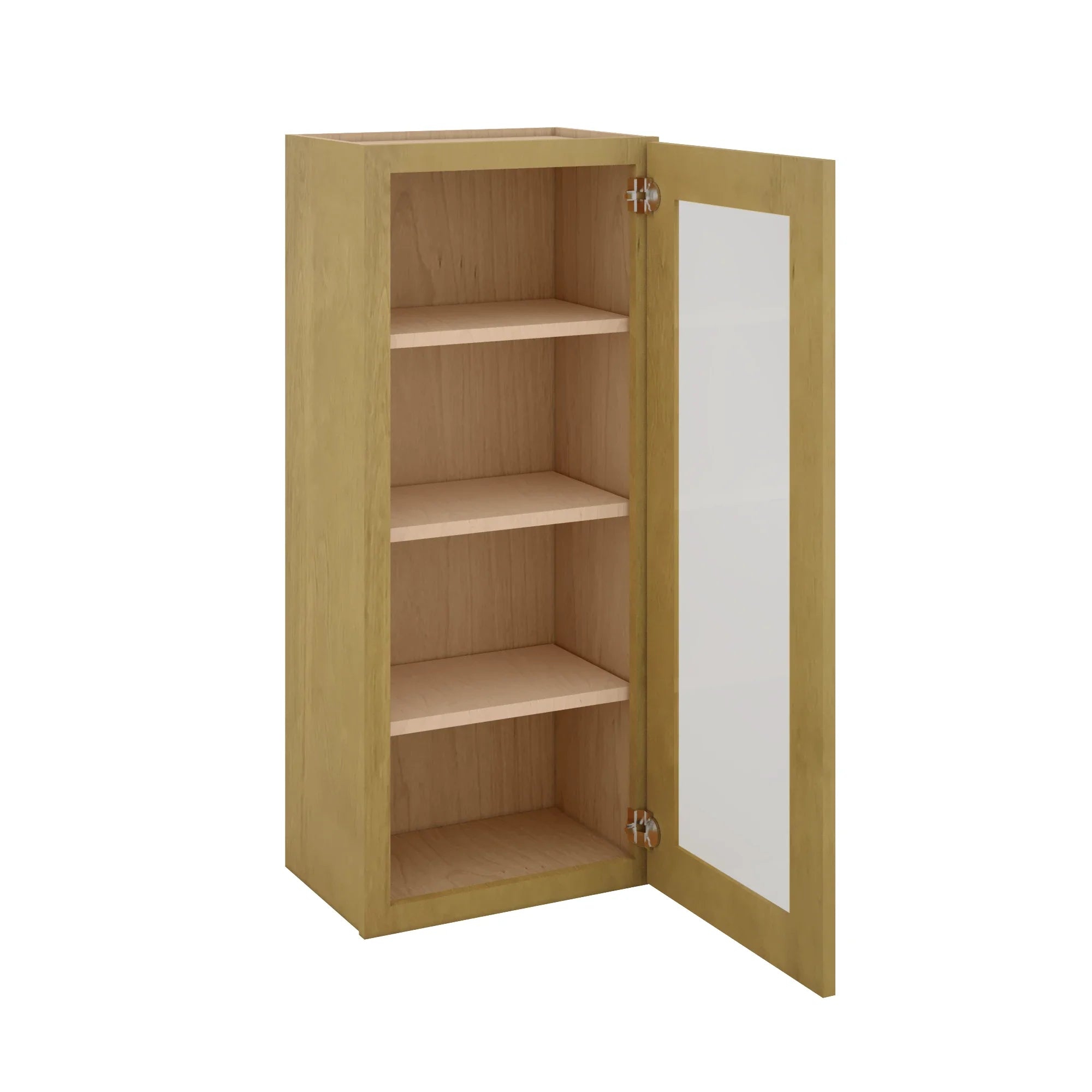 Modernform Cabinet Natural Shaker 18" W X 42" H X 12" D Single Glass Door Wall Cabinet