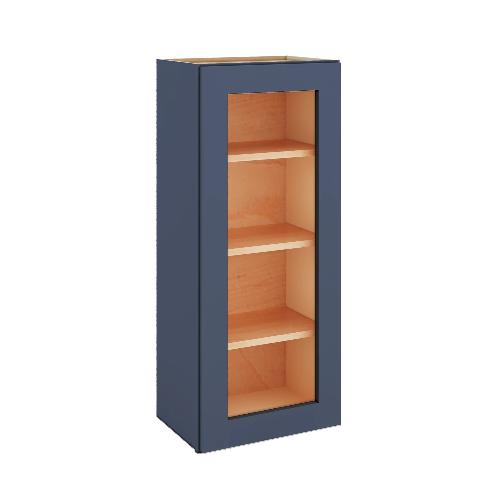 Modernform Cabinet Signature Blue 18" W X 42" H X 12" D Single Glass Door Wall Cabinet