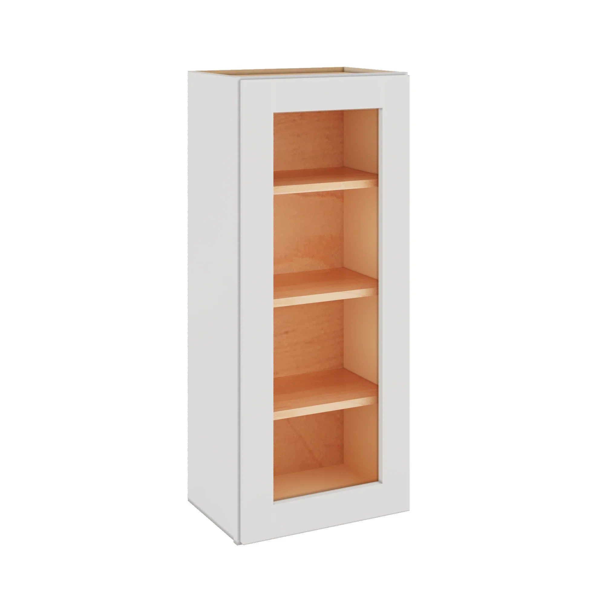 Modernform Cabinet White Shaker 18" W X 42" H X 12" D Single Glass Door Wall Cabinet