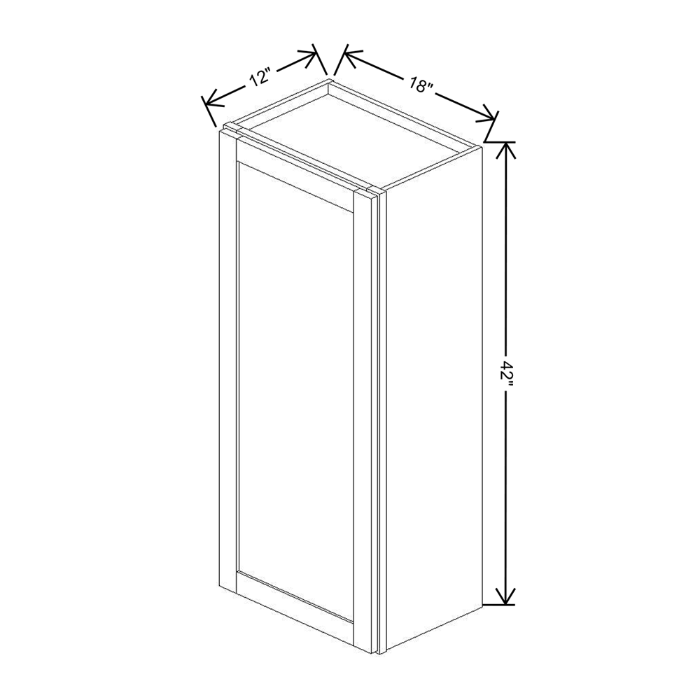 Wolf Classic Dartmouth 5-piece White Paint 18"W X 42"H Wall Cabinet