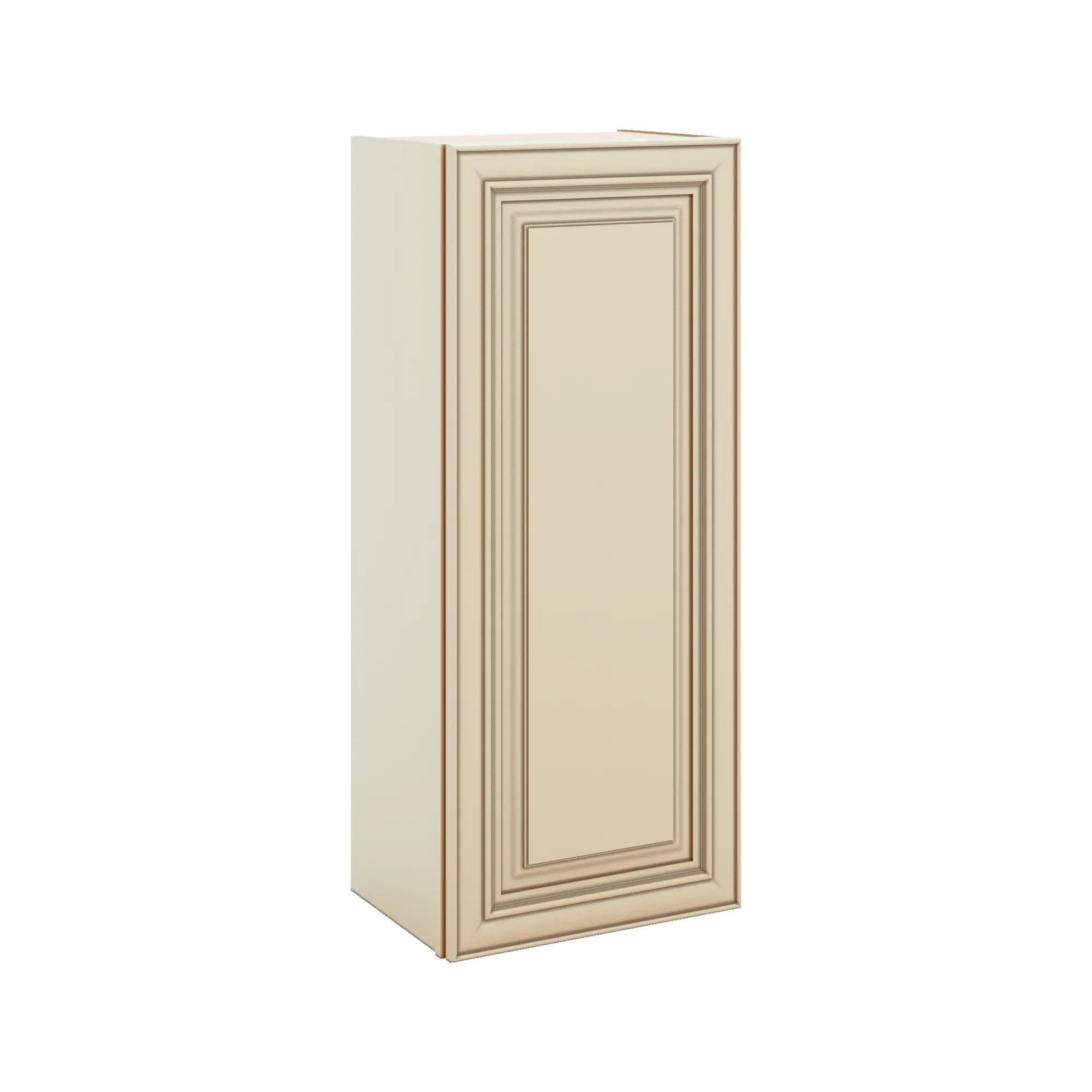 J&K Creme Glazed A7 Single Door Wall Cabinet - 18" W x 42" H