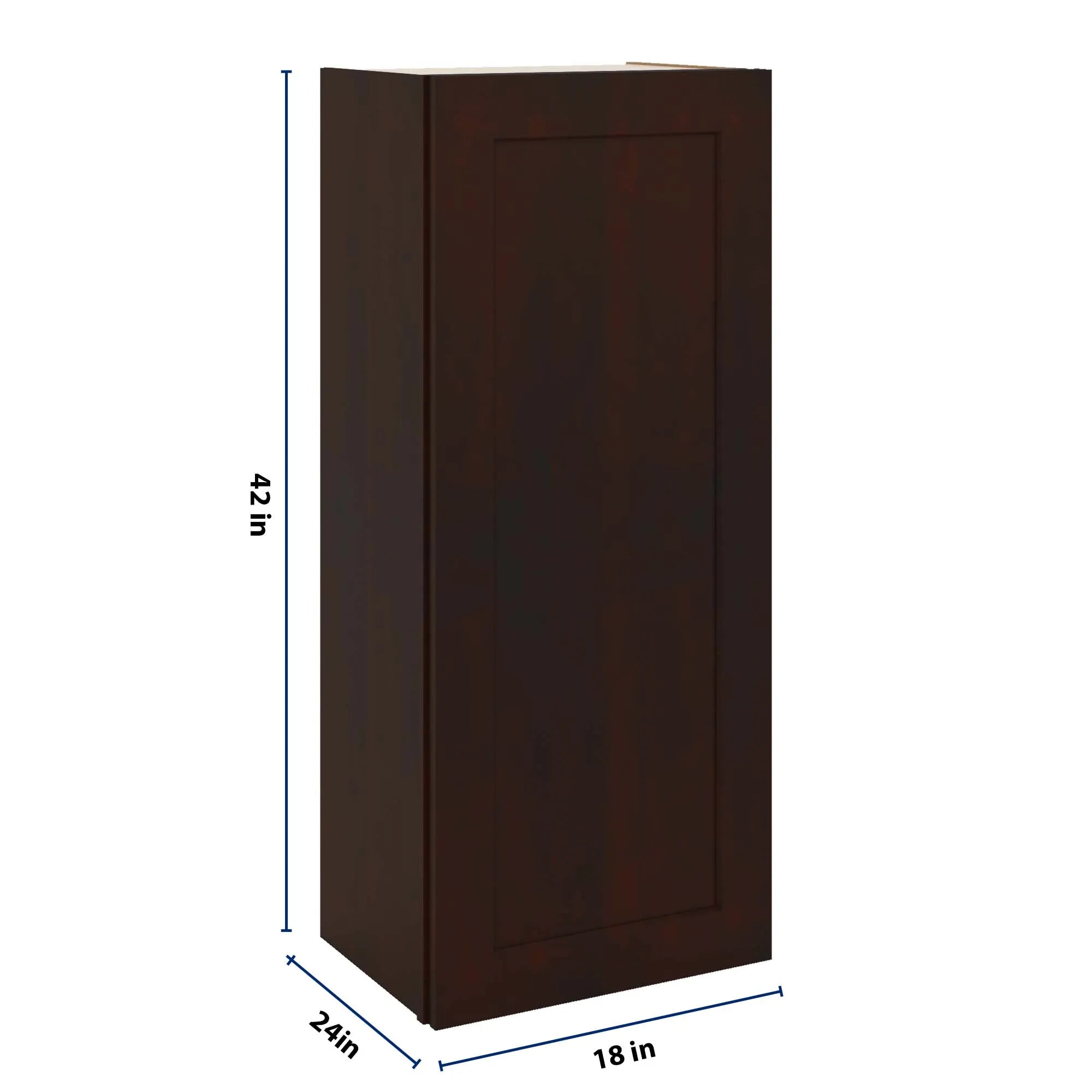 J&K Java Coffee S1 Single Door Wall Cabinet - 18" W x 42" H