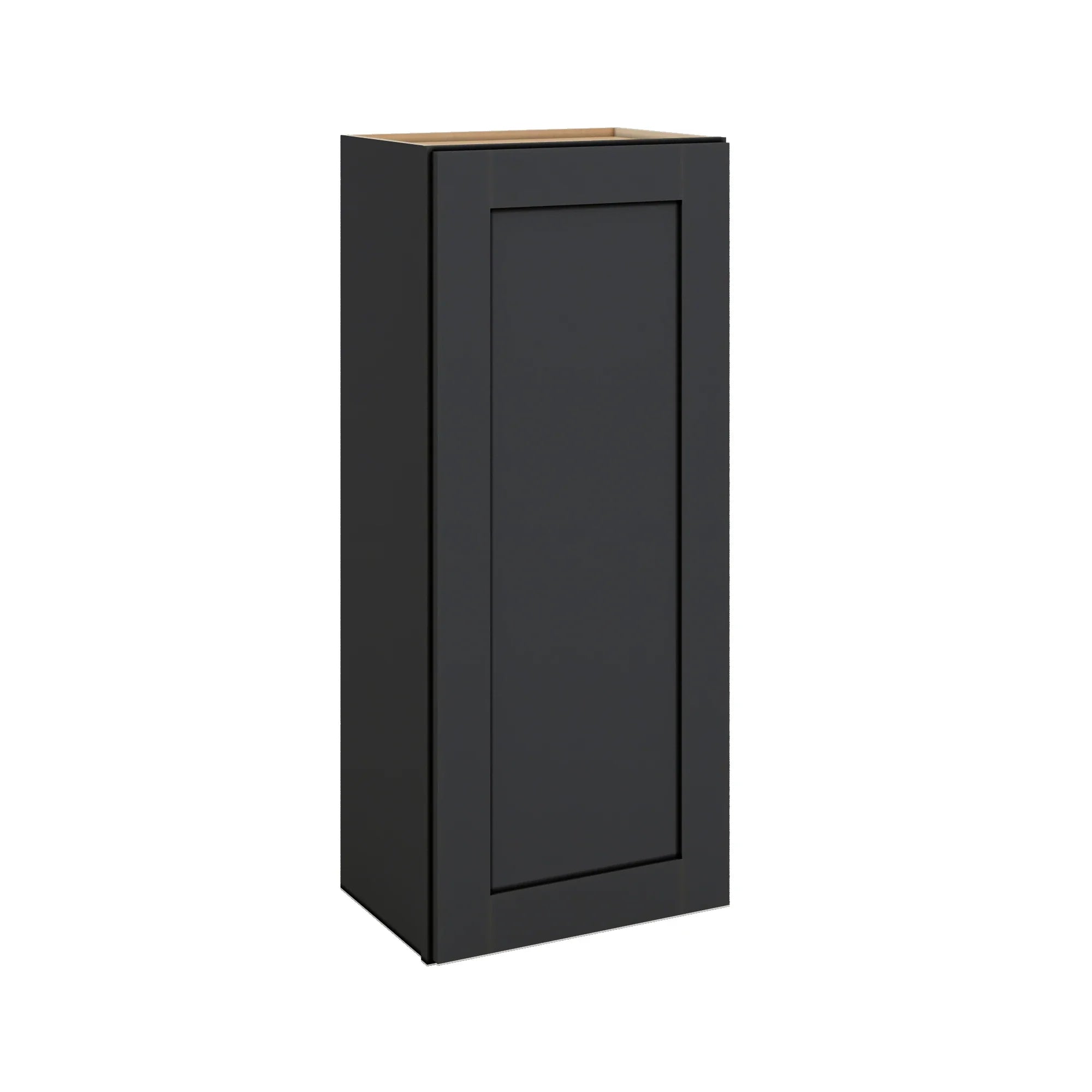 Modernform Cabinet Onyx Black Shaker 18" W X 42" H X 12" D Single Door Wall Cabinet