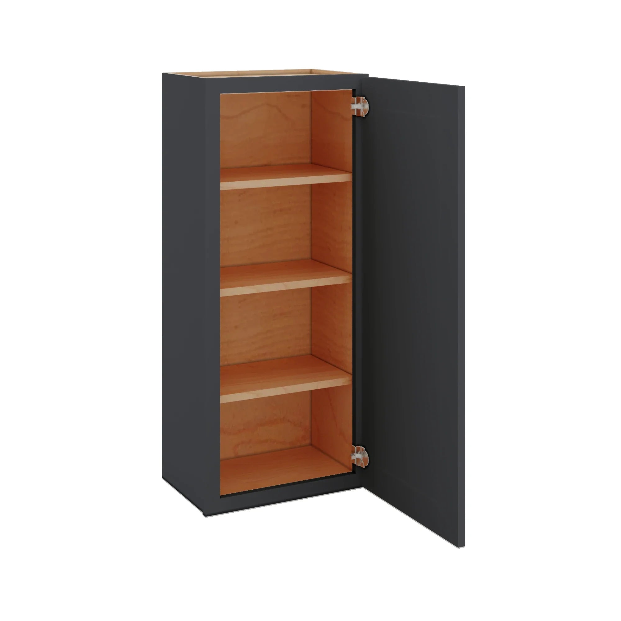 Modernform Cabinet Onyx Black Shaker 18" W X 42" H X 12" D Single Door Wall Cabinet