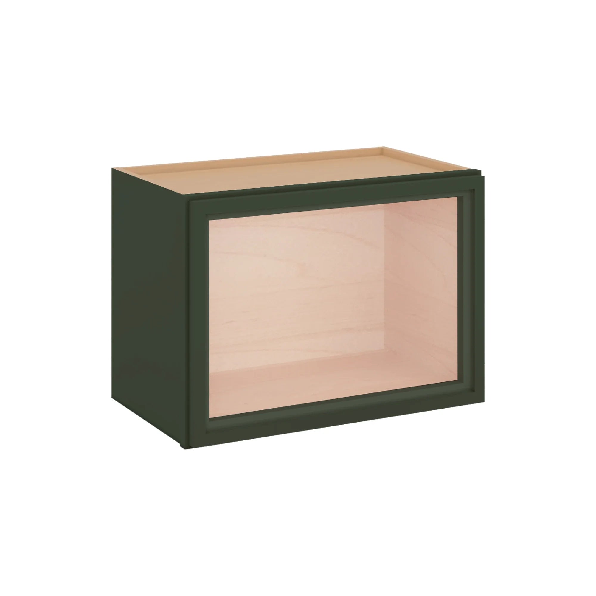Modernform Cabinet Slim Sage Green 21" W X 15" H X 12" D Single Glass Door Wall Cabinet