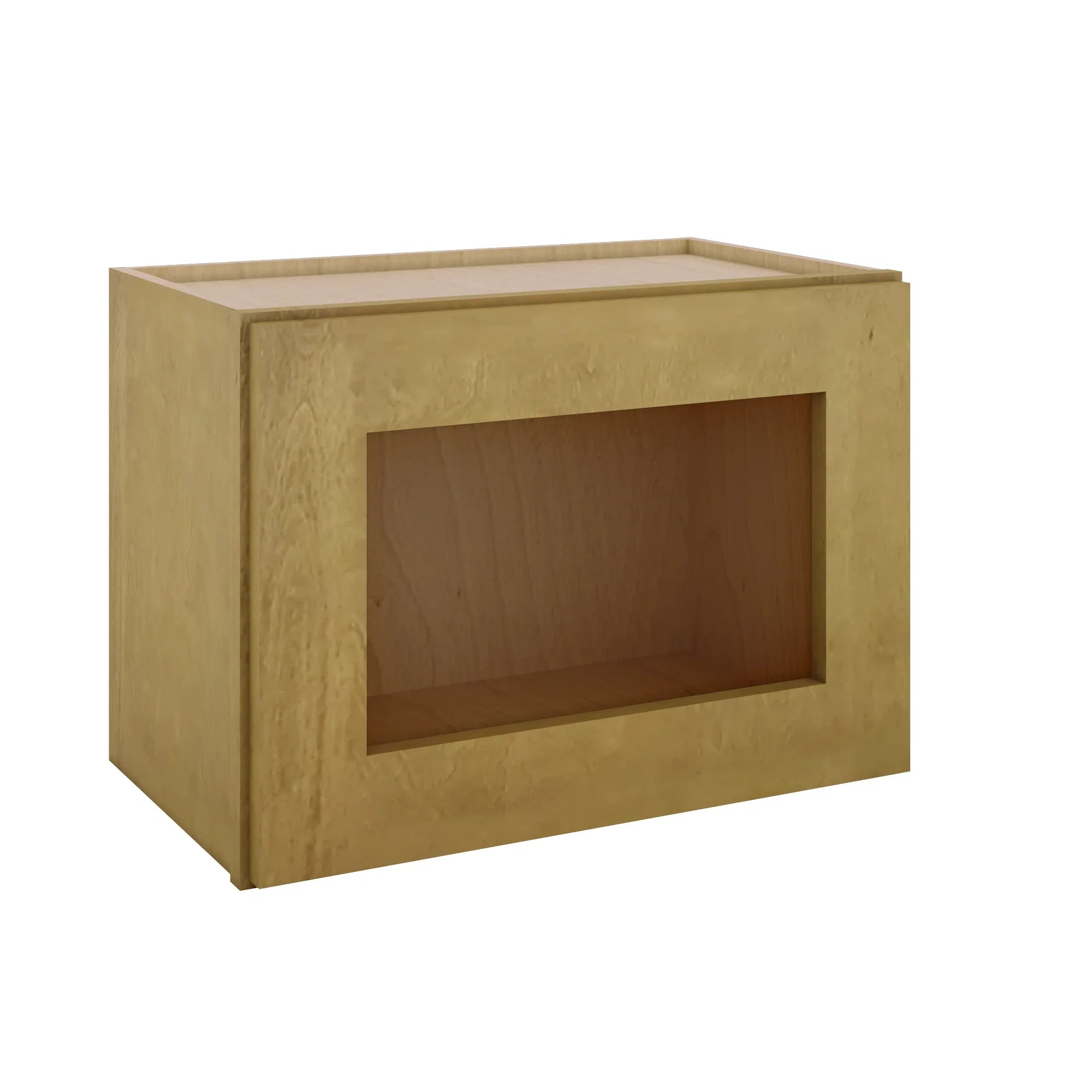 Modernform Cabinet Natural Shaker 21" W X 15" H X 12" D Single Glass Door Wall Cabinet