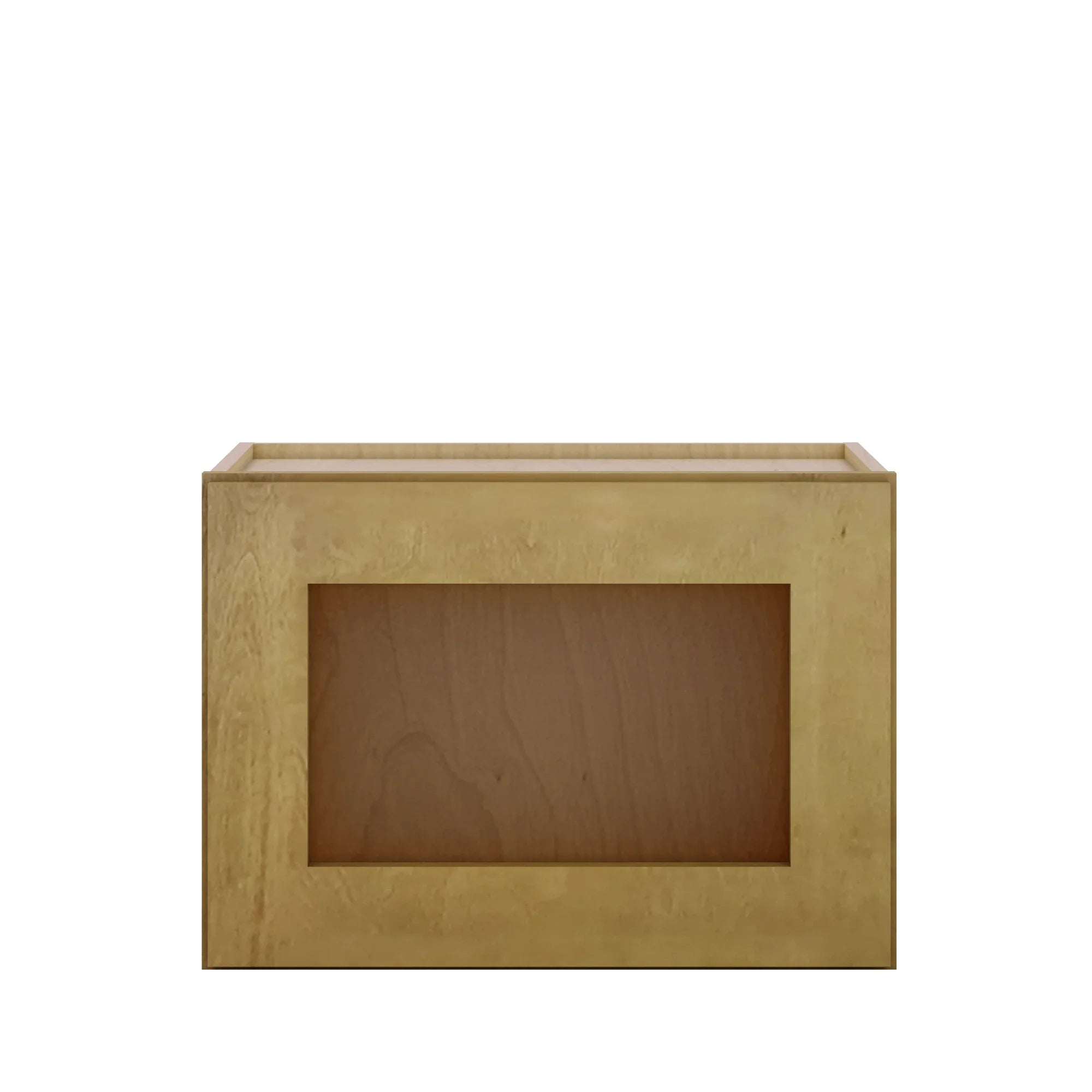 Modernform Cabinet Natural Shaker 21" W X 15" H X 12" D Single Glass Door Wall Cabinet