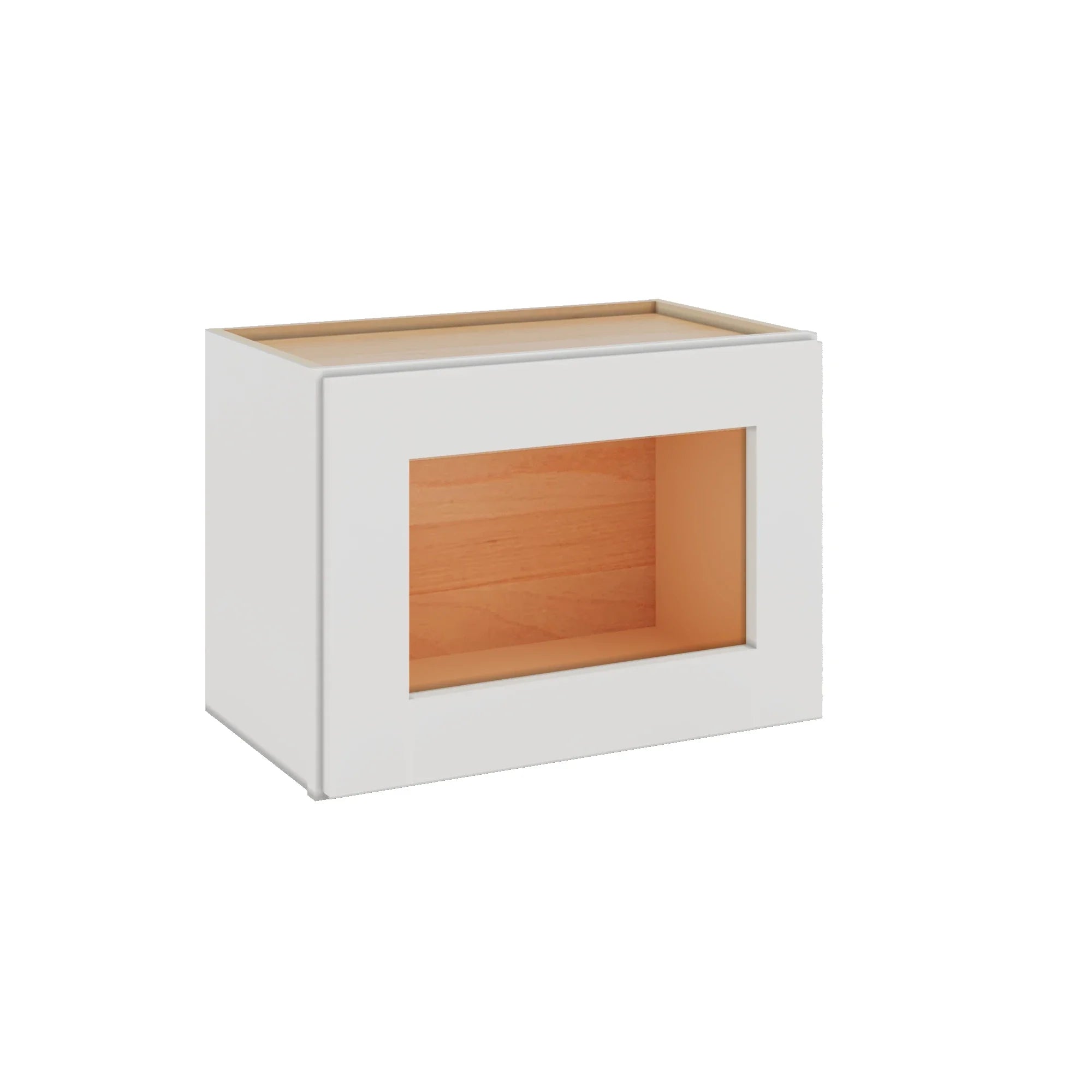 Modernform Cabinet White Shaker 21" W X 15" H X 12" D Single Glass Door Wall Cabinet