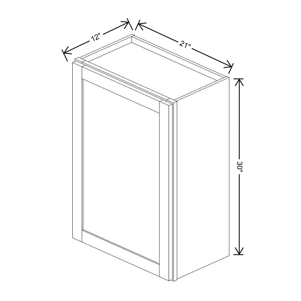 Wolf Classic Grove Terrain Stain 21"W X 30"H Wall Cabinet