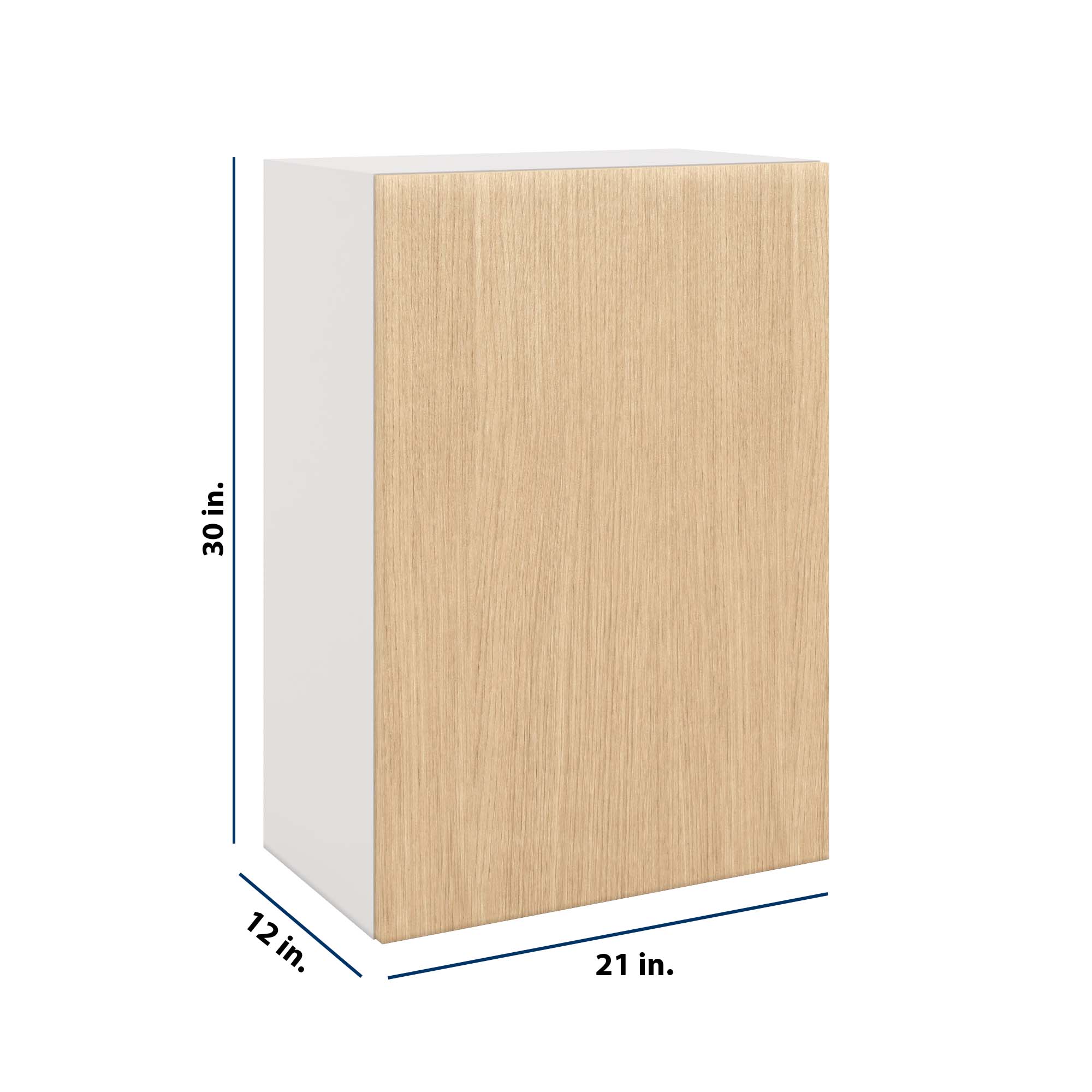 Modernform Cabinet Natural Oak 21" W X 30" H X 12" D Single Door Wall Cabinet