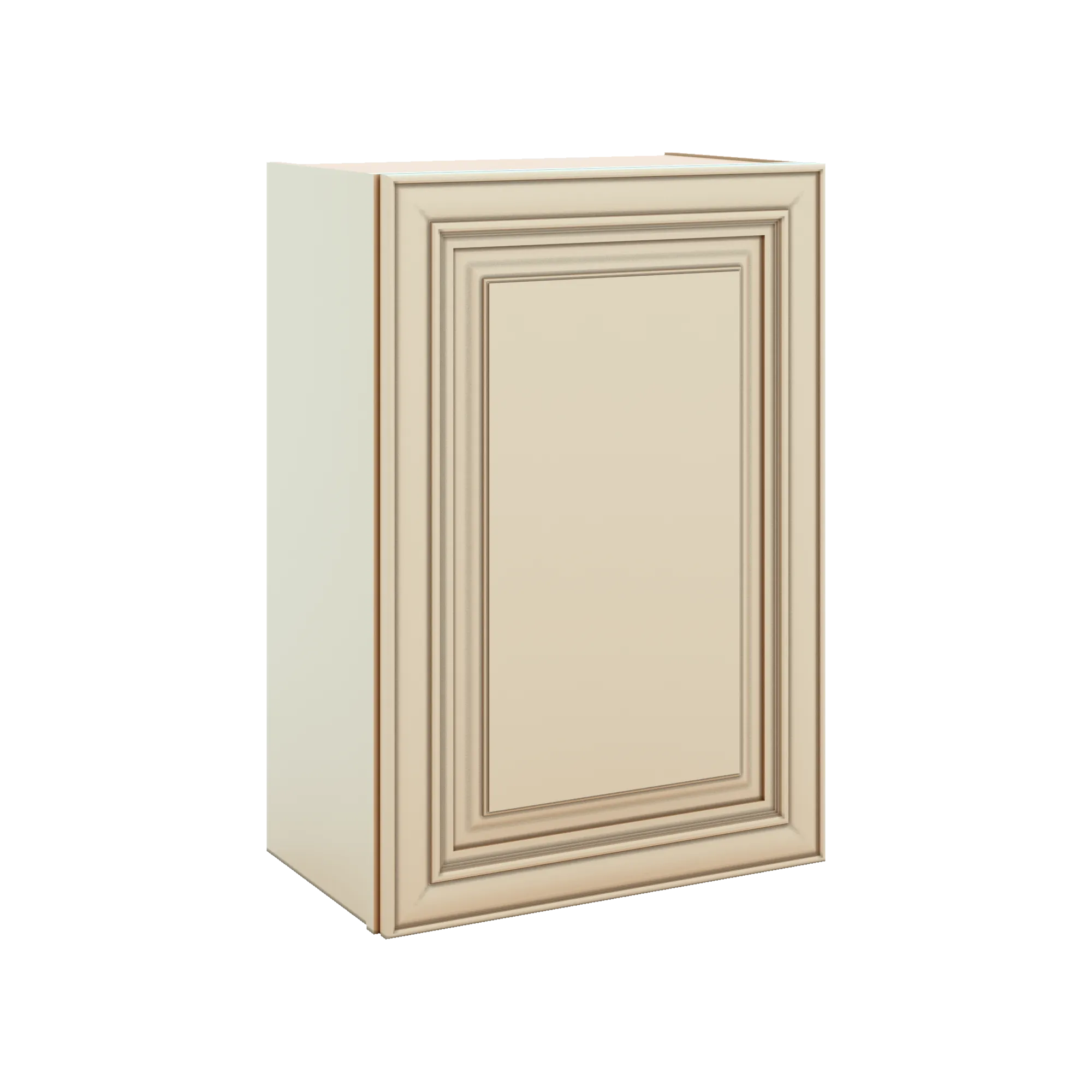 J&K Creme Glazed A7 Single Door Wall Cabinet - 21" W x 30" H