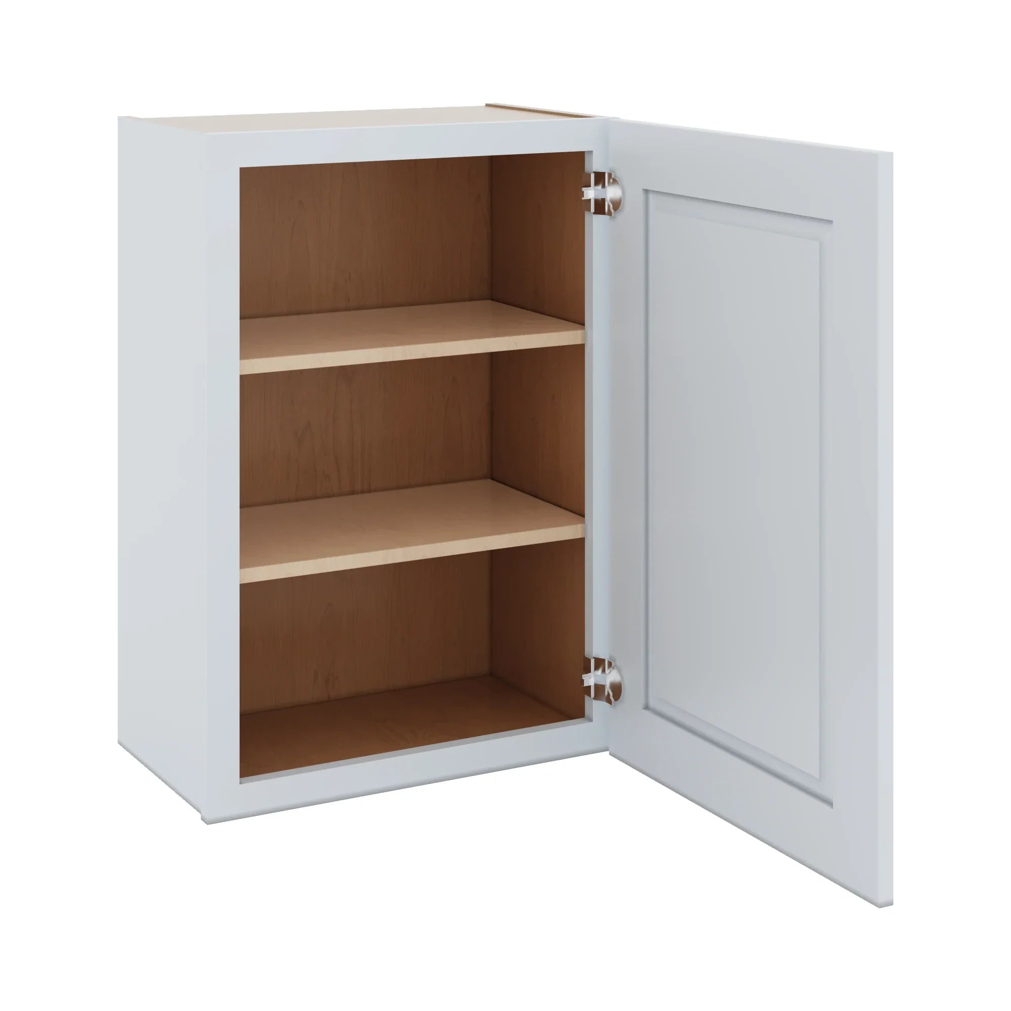 J&K White Shaker S8 Single Door Wall Cabinet   21" W x 30" H