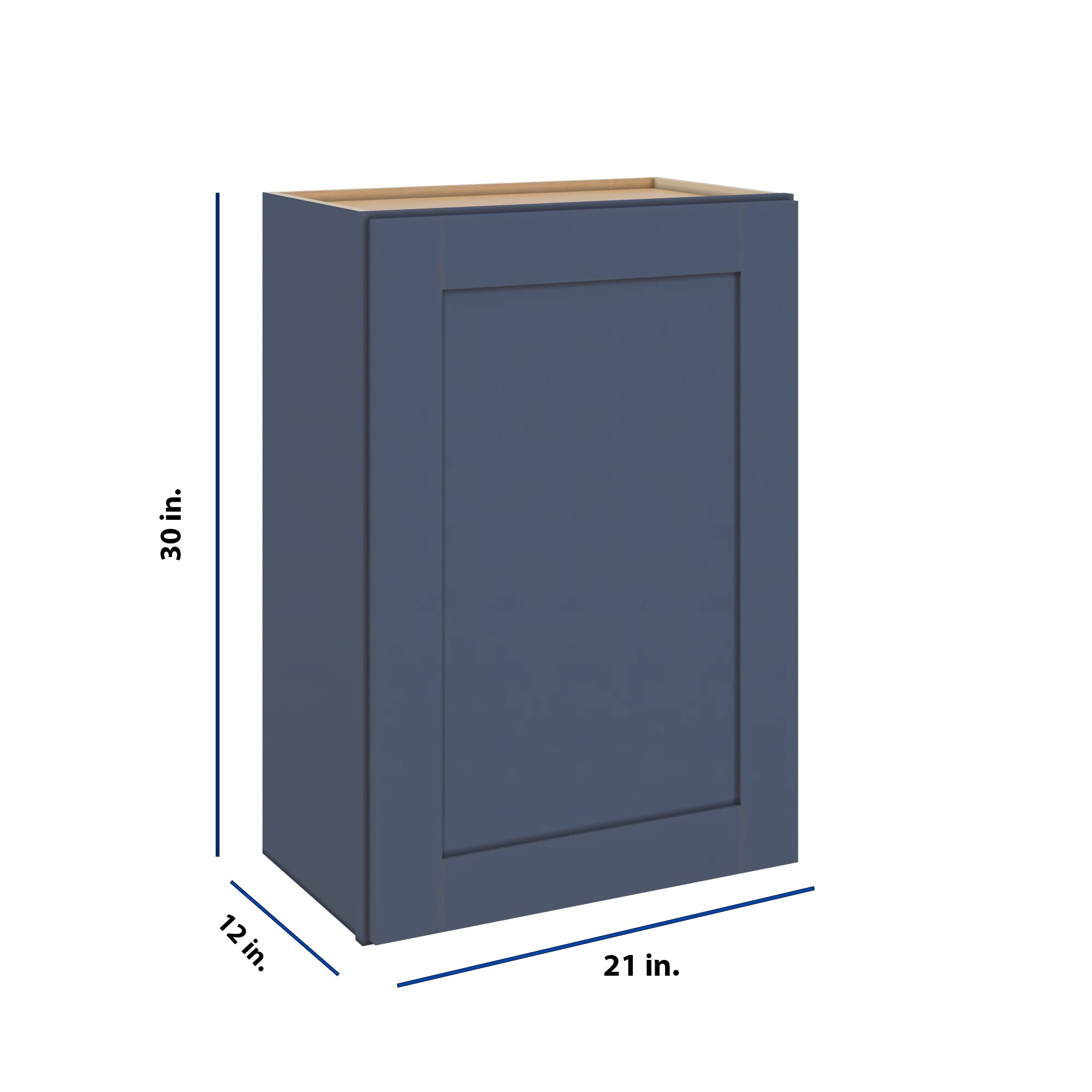 Modernform Cabinet Signature Blue 21" W X 30" H X 12" D  Single Door Wall Cabinet