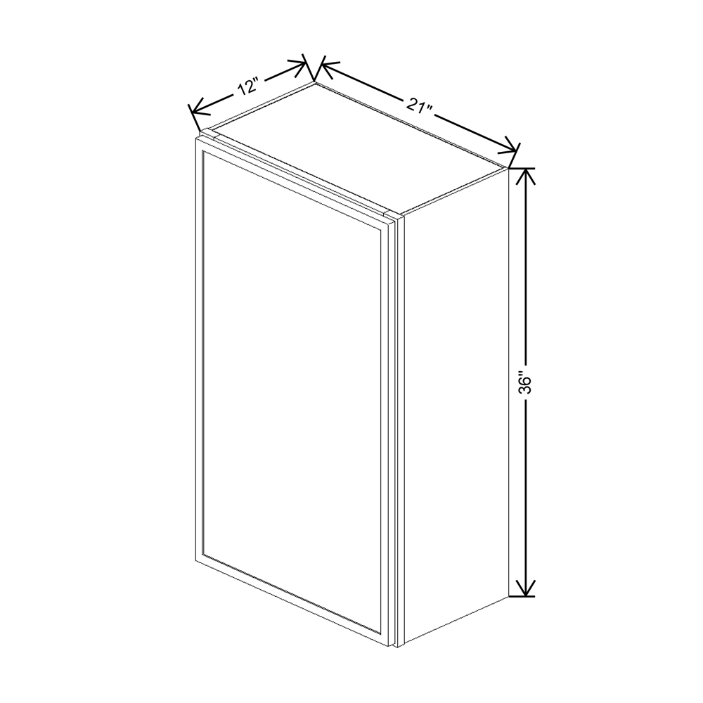 Cubitac Imperial Sofia Sable Wall 21"W x 36"H Assembled Cabinet